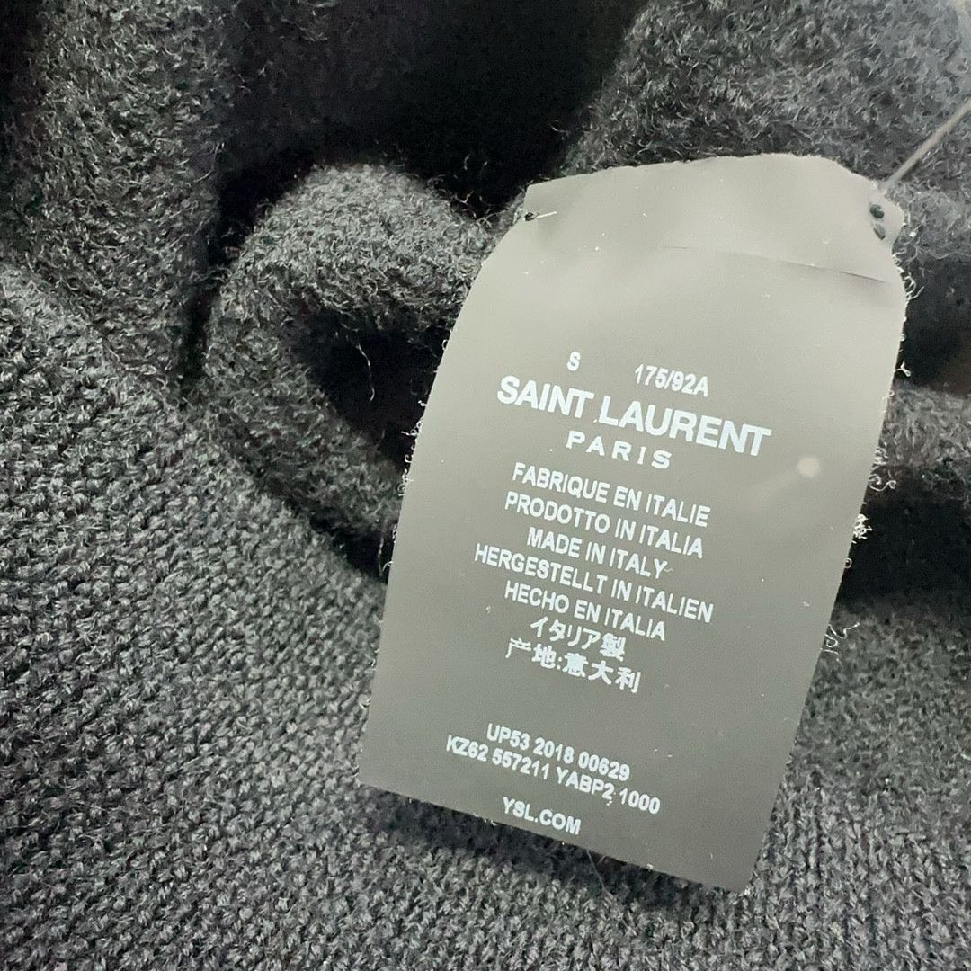 Saint Laurent Paris Saint Laurent Crest Embroidered Sweater Size S Size US S / EU 44-46 / 1 - 4 Thumbnail