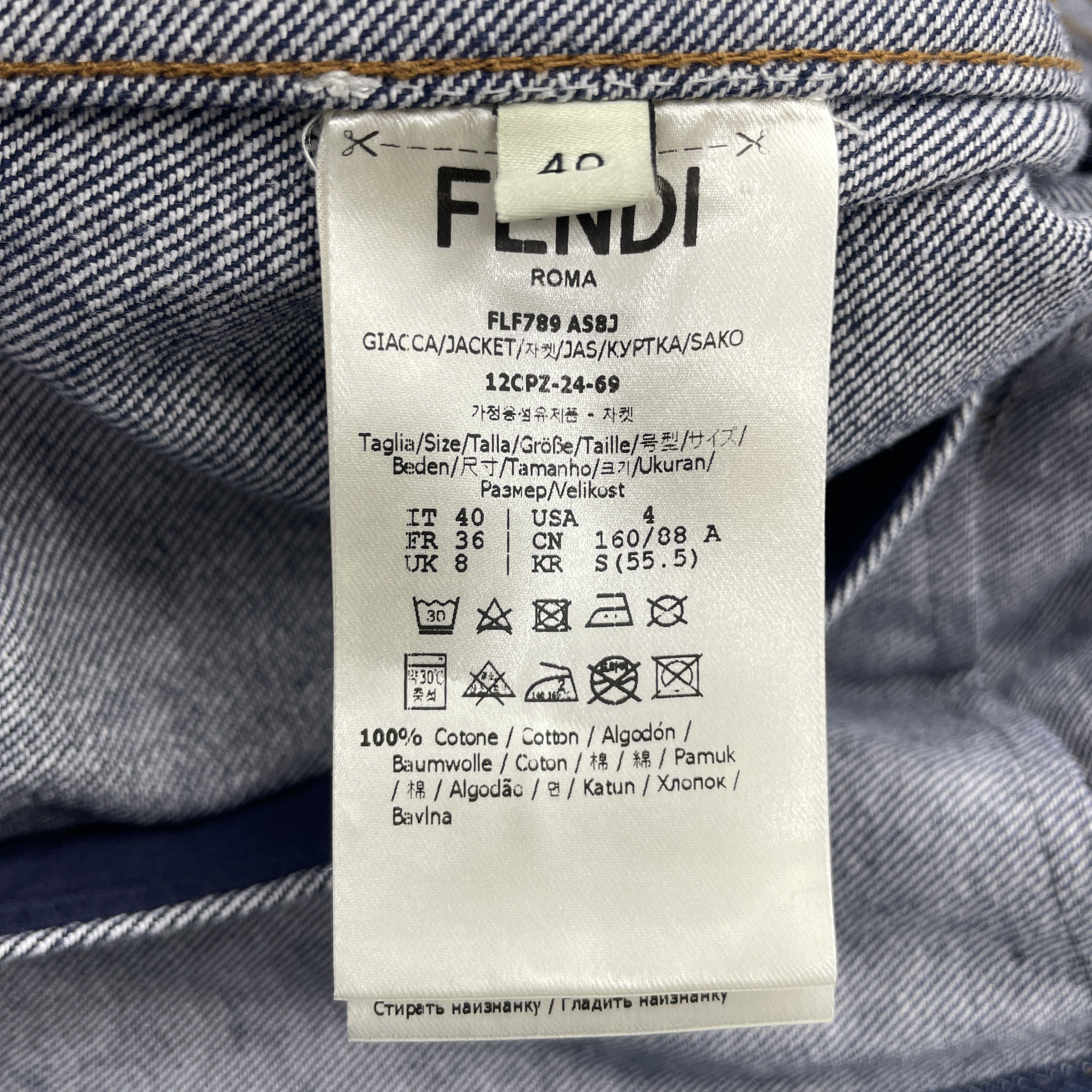 Fendi Fendi Stripe Denim Jacket Size 40 Size S / US 4 / IT 40 - 4 Thumbnail