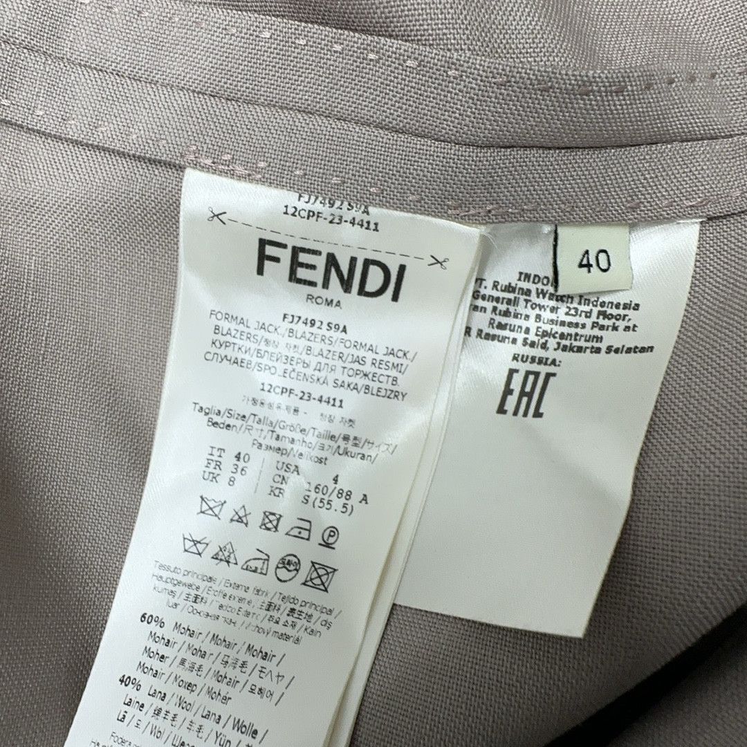 Fendi Fendi Mohair Wool Blend Blazer Size IT 40 Size S / US 4 / IT 40 - 5 Thumbnail