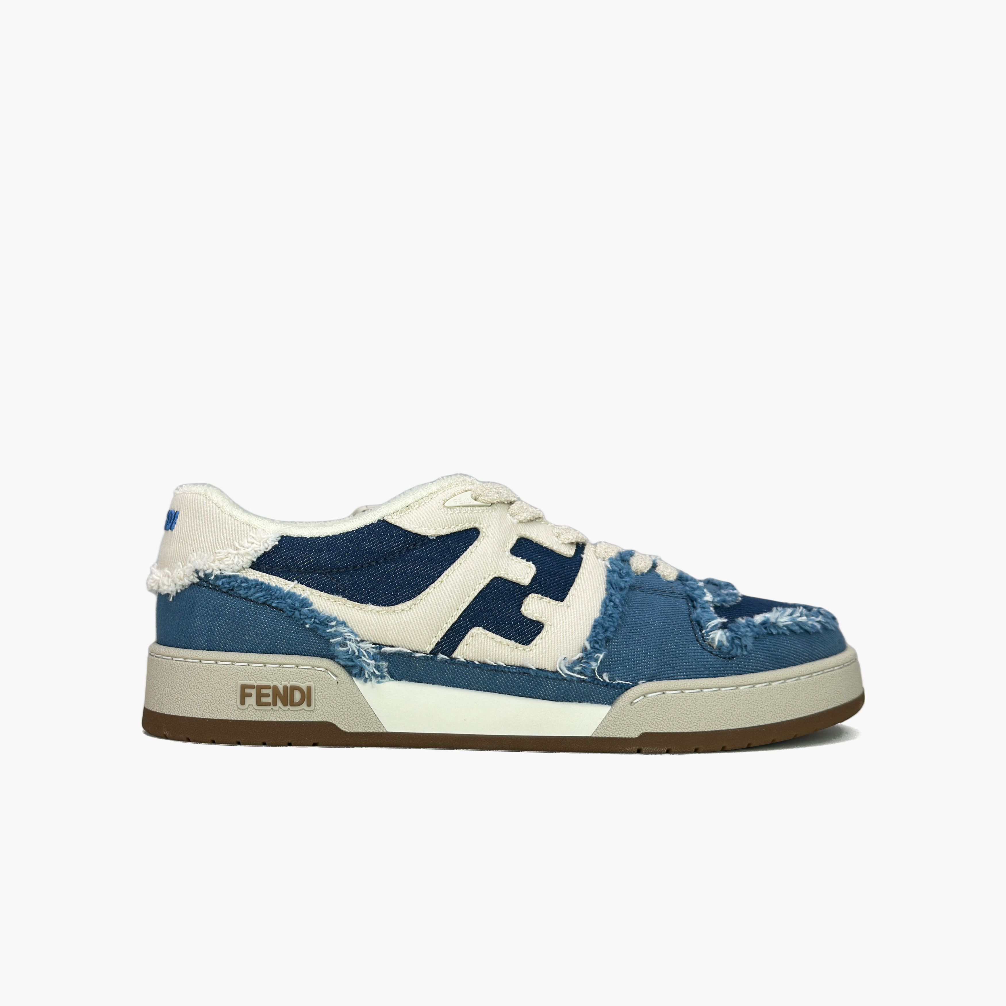 Fendi Fendi Match Frayed Denim Low-Top Sneakers Size 7 Size US 7 / EU 40 - 4 Thumbnail