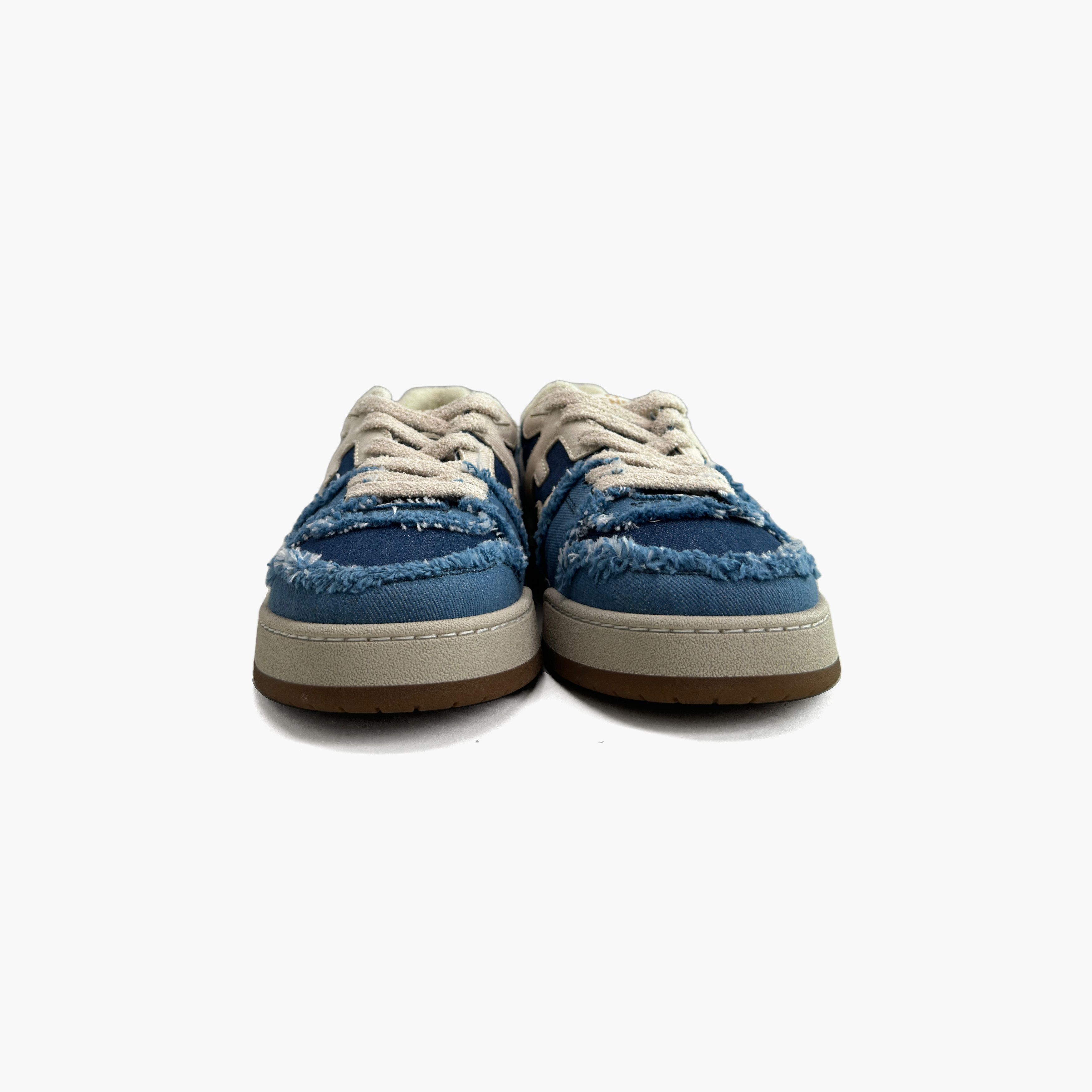 Fendi Fendi Match Frayed Denim Low-Top Sneakers Size 7 Size US 7 / EU 40 - 5 Thumbnail
