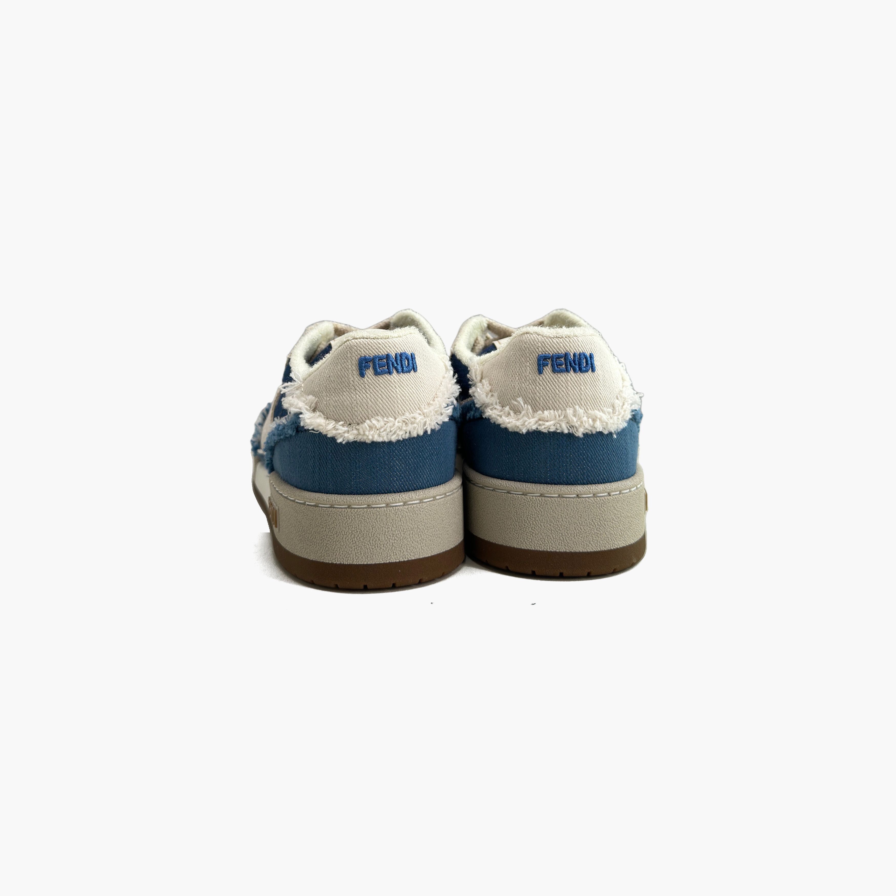 Fendi Fendi Match Frayed Denim Low-Top Sneakers Size 7 Size US 7 / EU 40 - 6 Thumbnail