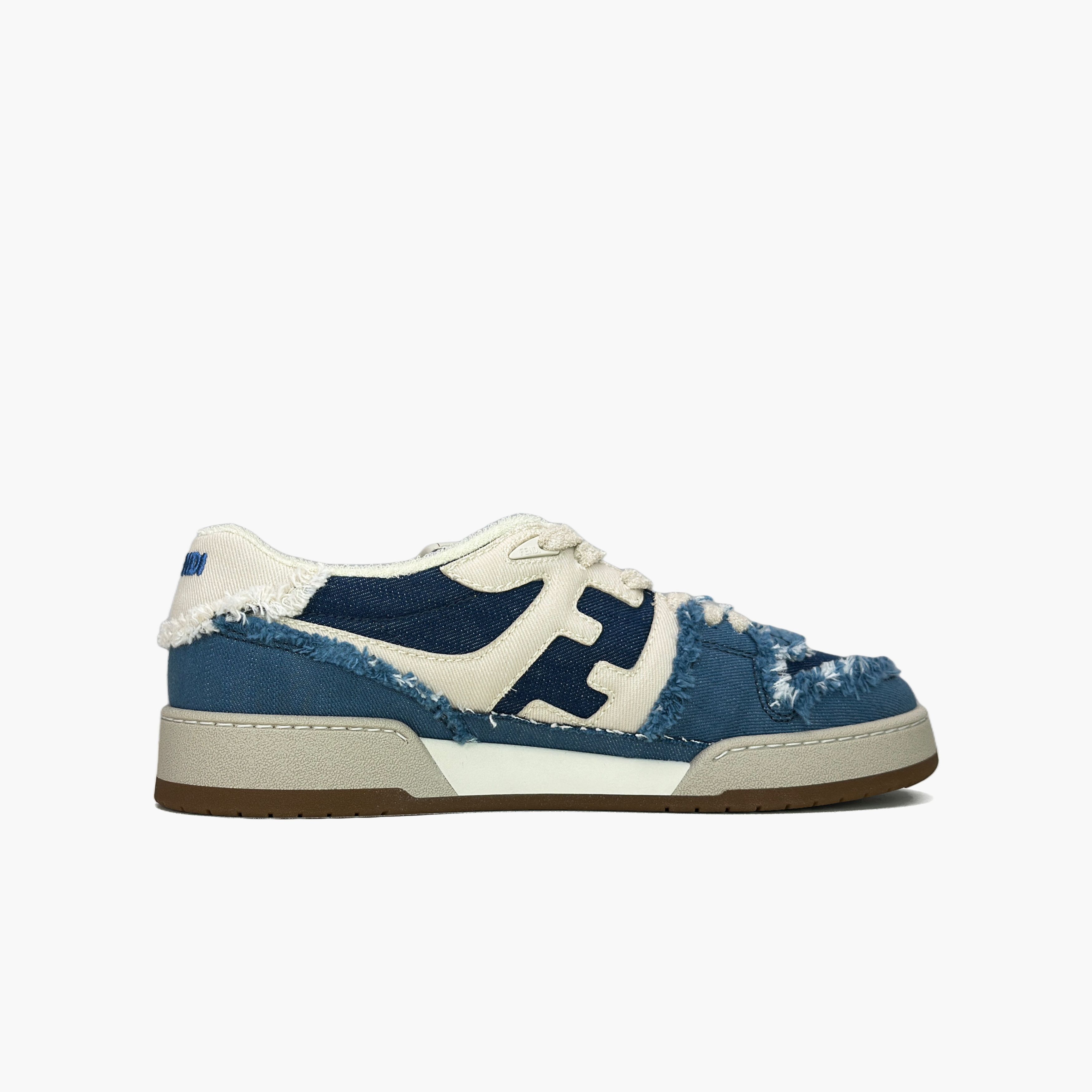 Fendi Fendi Match Frayed Denim Low-Top Sneakers Size 7 Size US 7 / EU 40 - 2 Thumbnail