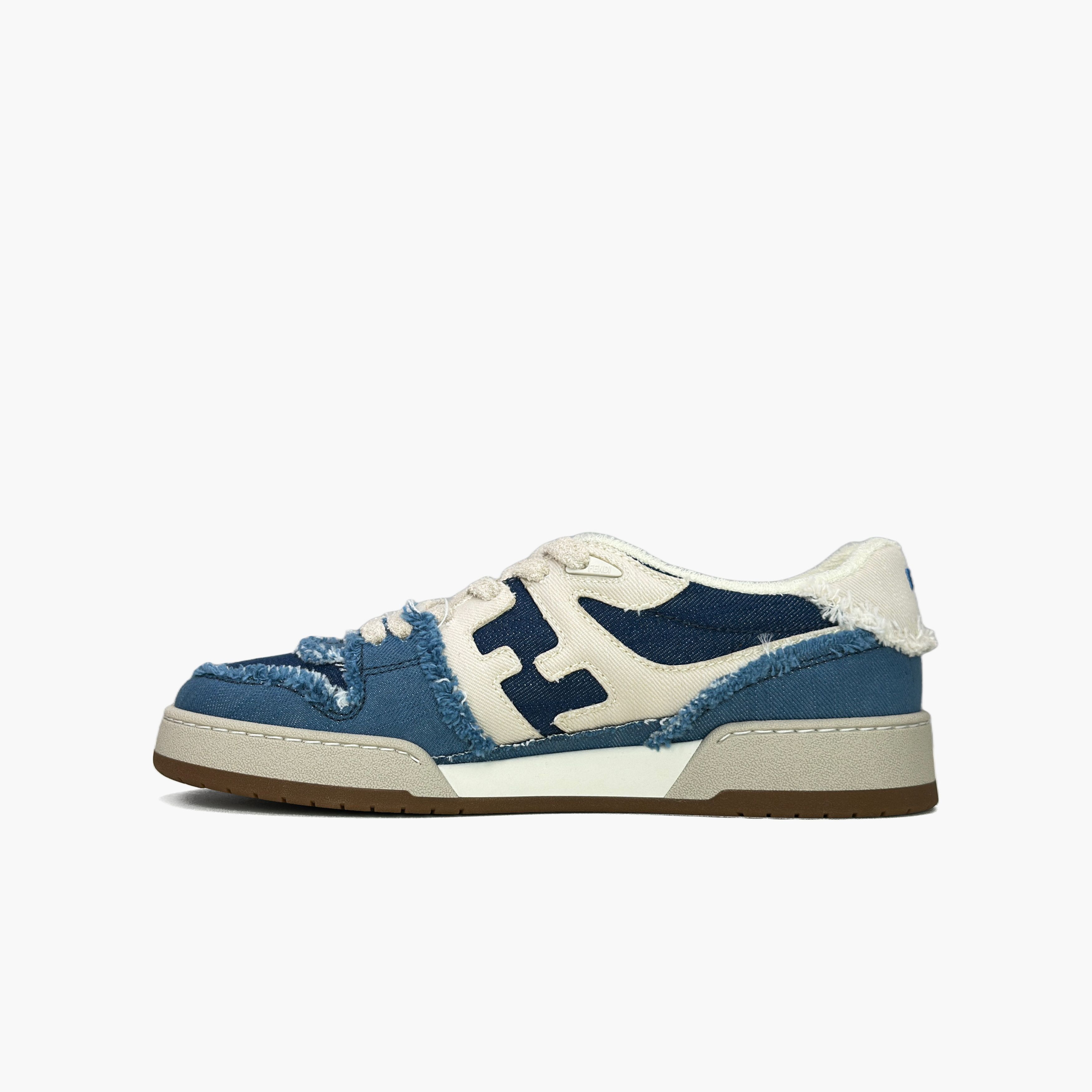 Fendi Fendi Match Frayed Denim Low-Top Sneakers Size 7 Size US 7 / EU 40 - 3 Thumbnail