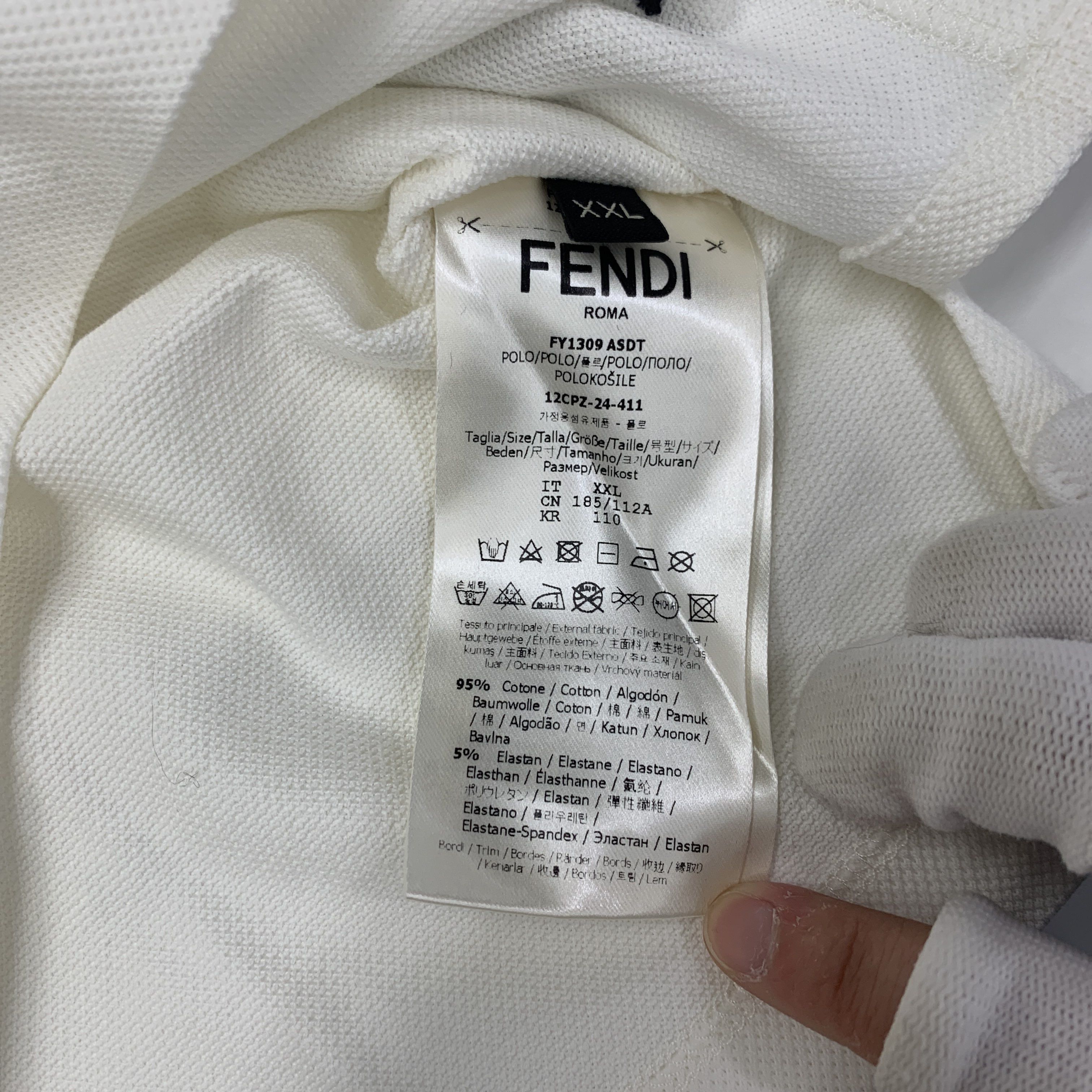 Fendi Fendi Embossed Logo Polo Shirt Size XXL Size US XXL / EU 58 / 5 - 4 Thumbnail