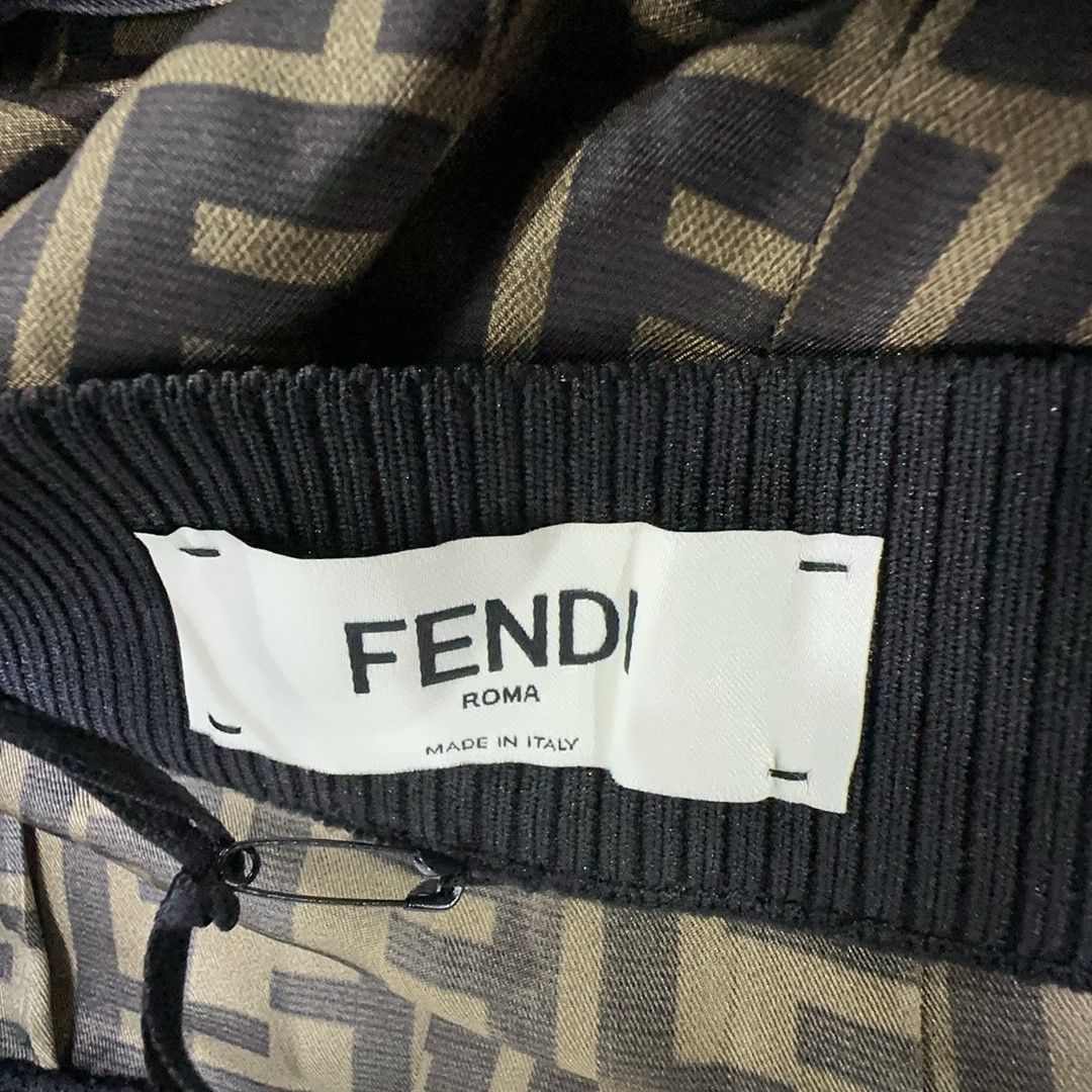 Fendi Fendi FF Logo Print Silk Midi Skirt Size IT 38 Size 26" / US 2 / IT 38 - 3 Thumbnail