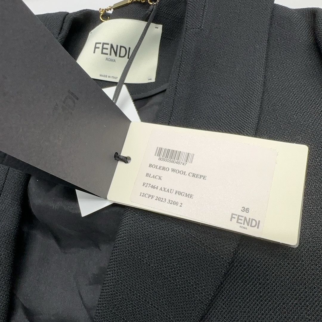 Fendi Fendi Wool Crepe Bolero Jacket Size 36 Size XS / US 0-2 / IT 36-38 - 4 Thumbnail