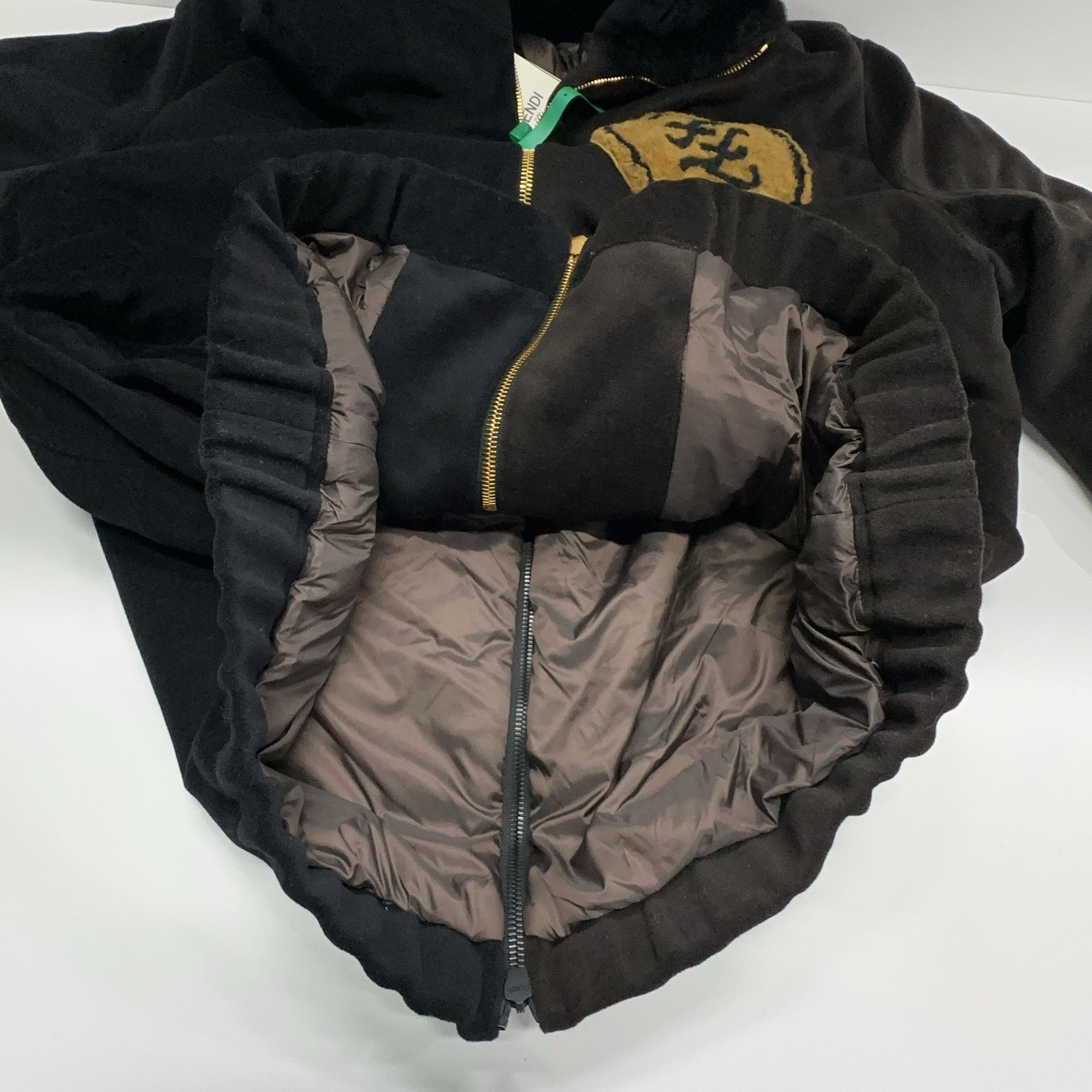 Fendi Fendi Flocked Logo Wool Fleece Jacket Size 50 Size US M / EU 48-50 / 2 - 7 Thumbnail