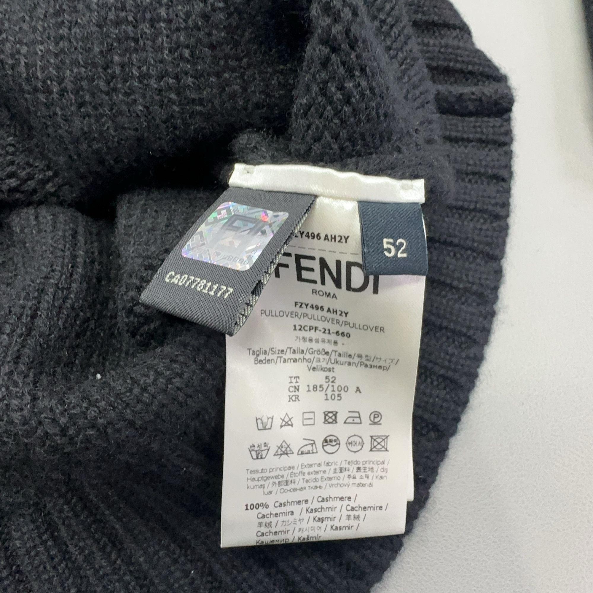 Fendi Fendi Cashmere Sweater Size 52 Size US L / EU 52-54 / 3 - 5 Thumbnail
