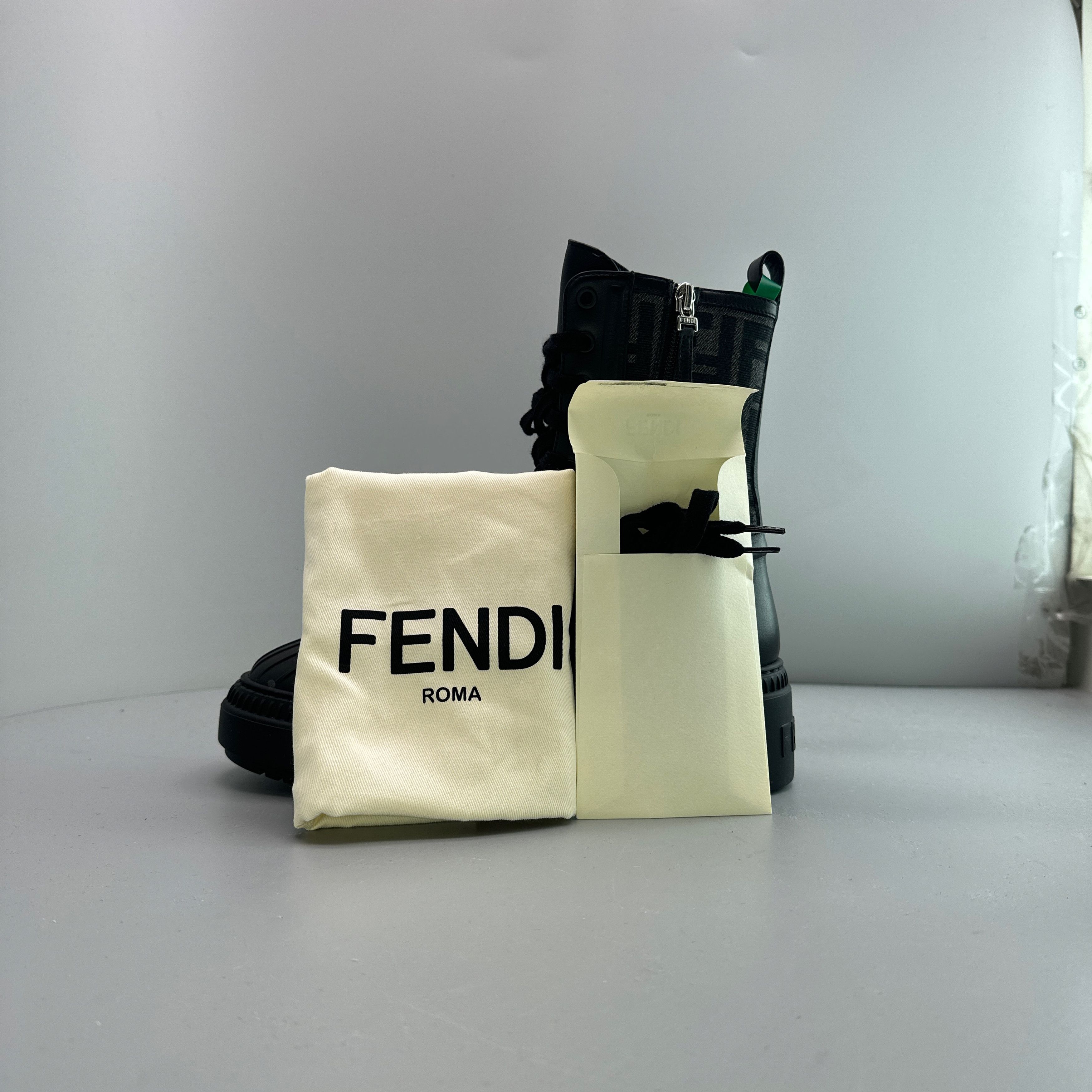 Fendi Fendi Domino FF Logo Combat Boots Size 38 Size US 8 / IT 38 - 10 Thumbnail