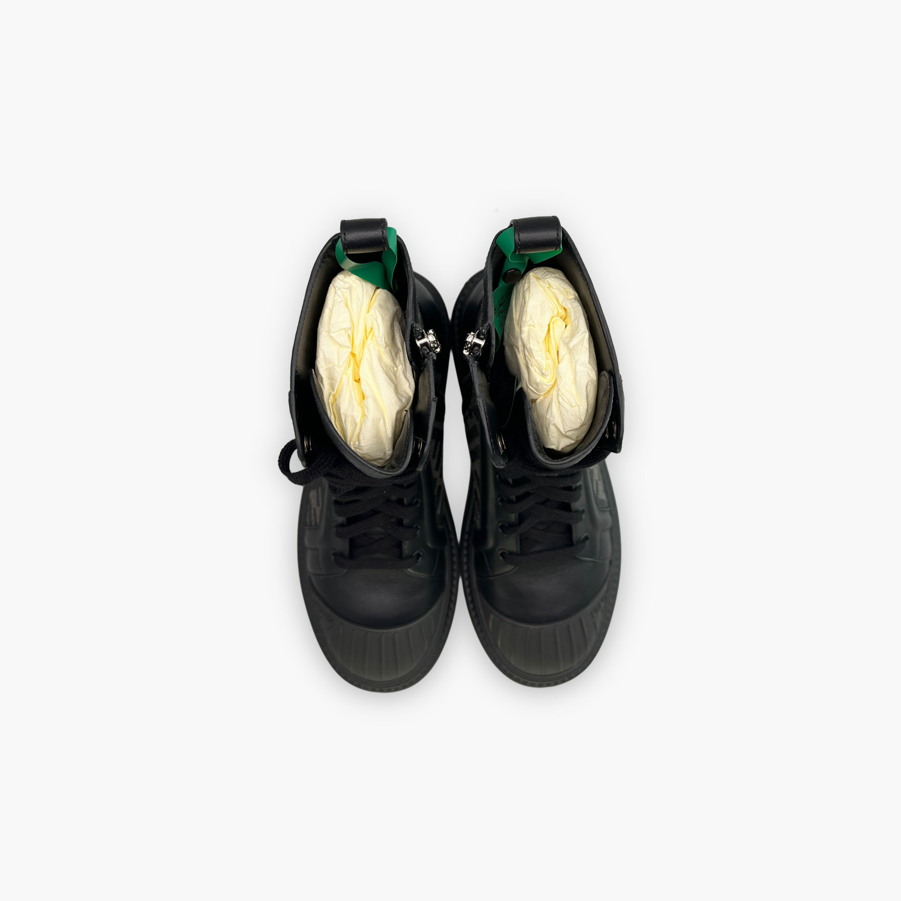 Fendi Fendi Domino FF Logo Combat Boots Size 38 Size US 8 / IT 38 - 9 Thumbnail