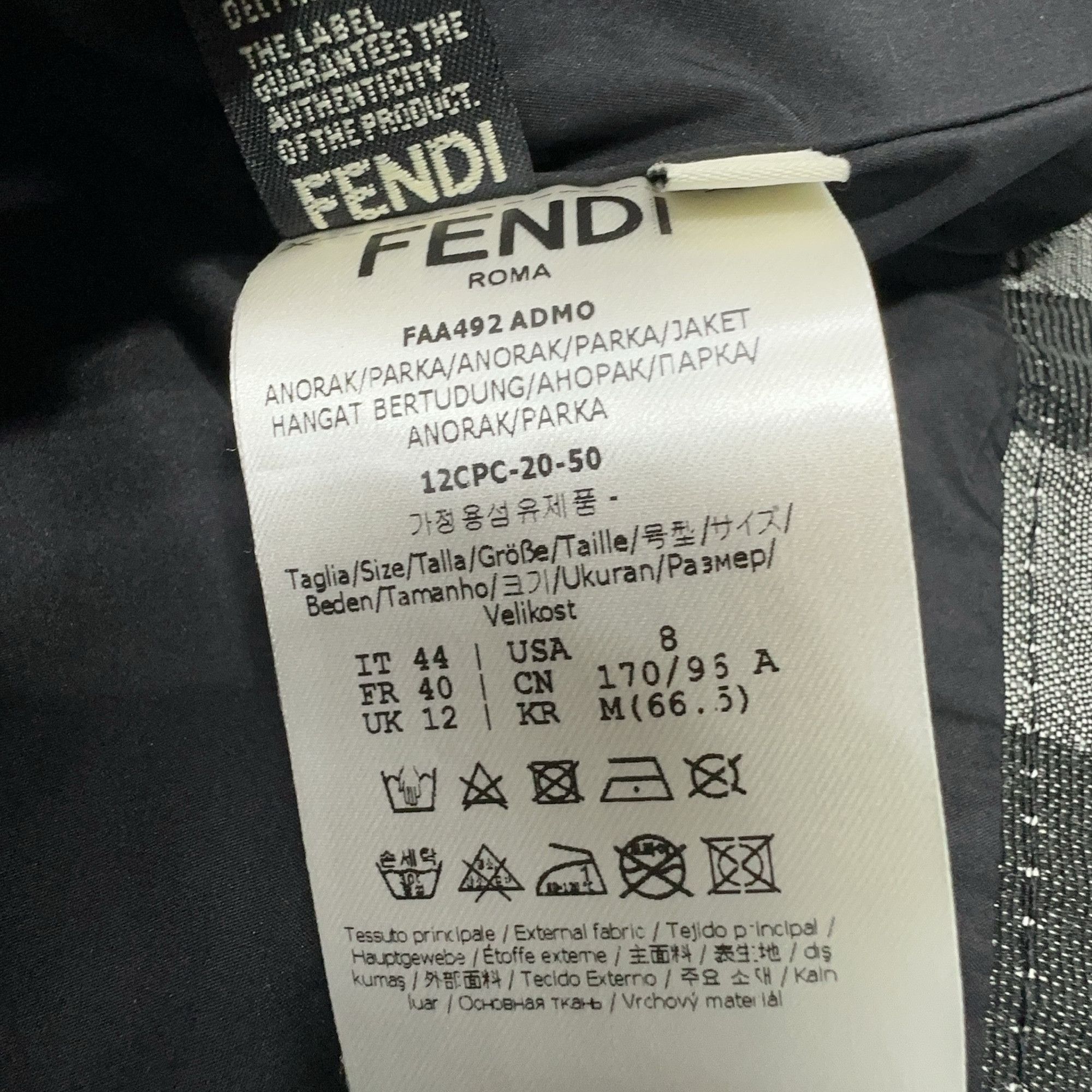 Fendi Fendi FF Logo Checkered Jacket Size FR 40 Size M / US 6-8 / IT 42-44 - 4 Thumbnail