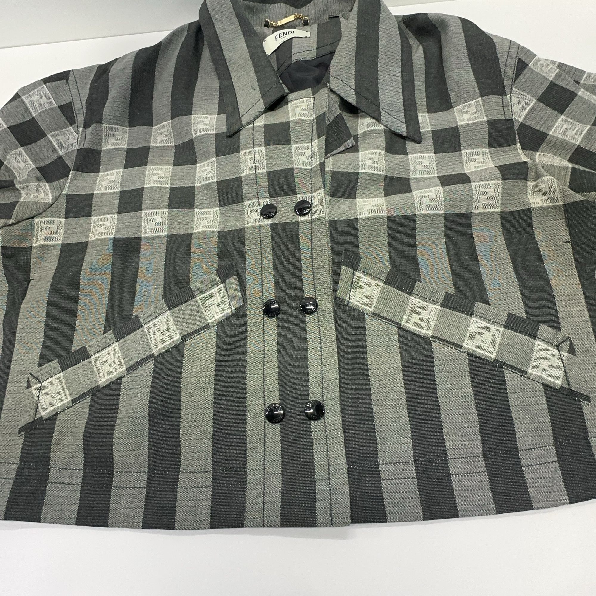 Fendi Fendi FF Logo Checkered Jacket Size FR 40 Size M / US 6-8 / IT 42-44 - 5 Thumbnail