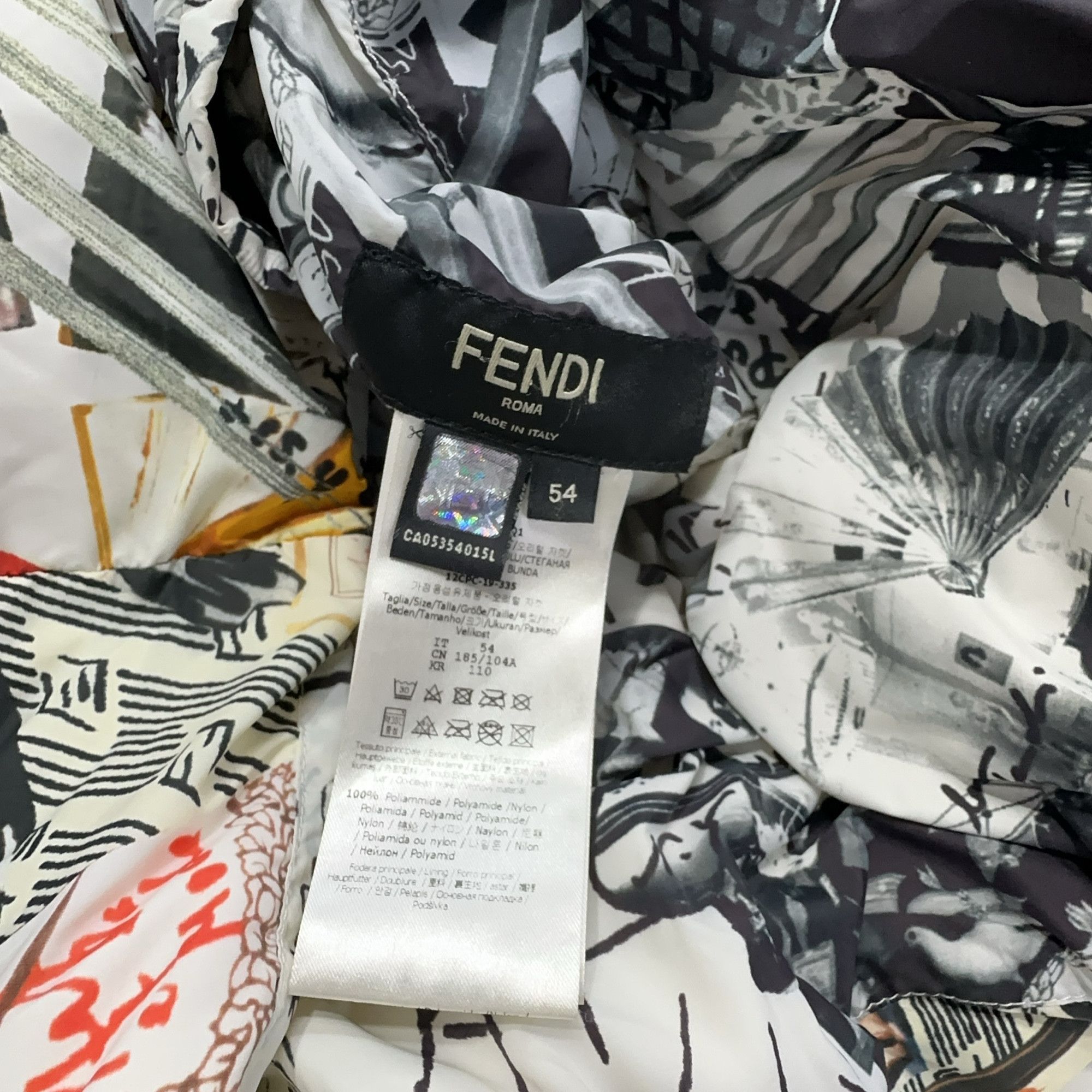 Fendi Fendi Collage Print Puffer Jacket Size 54 Size US L / EU 52-54 / 3 - 4 Thumbnail