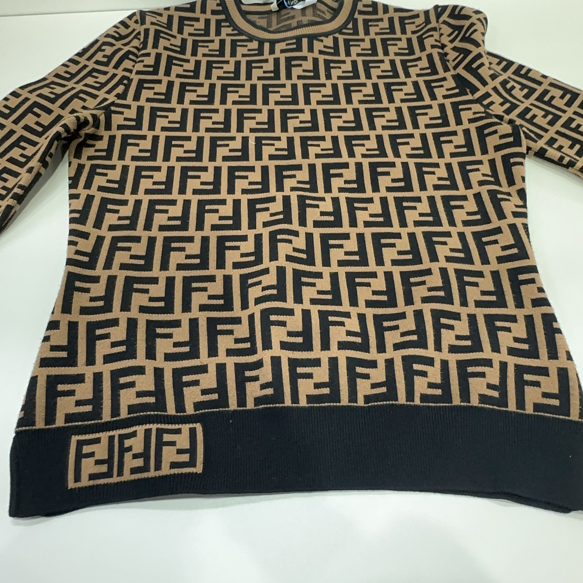 Fendi Fendi FF Pattern Crewneck Sweater Size 40 Size S / US 4 / IT 40 - 15 Thumbnail