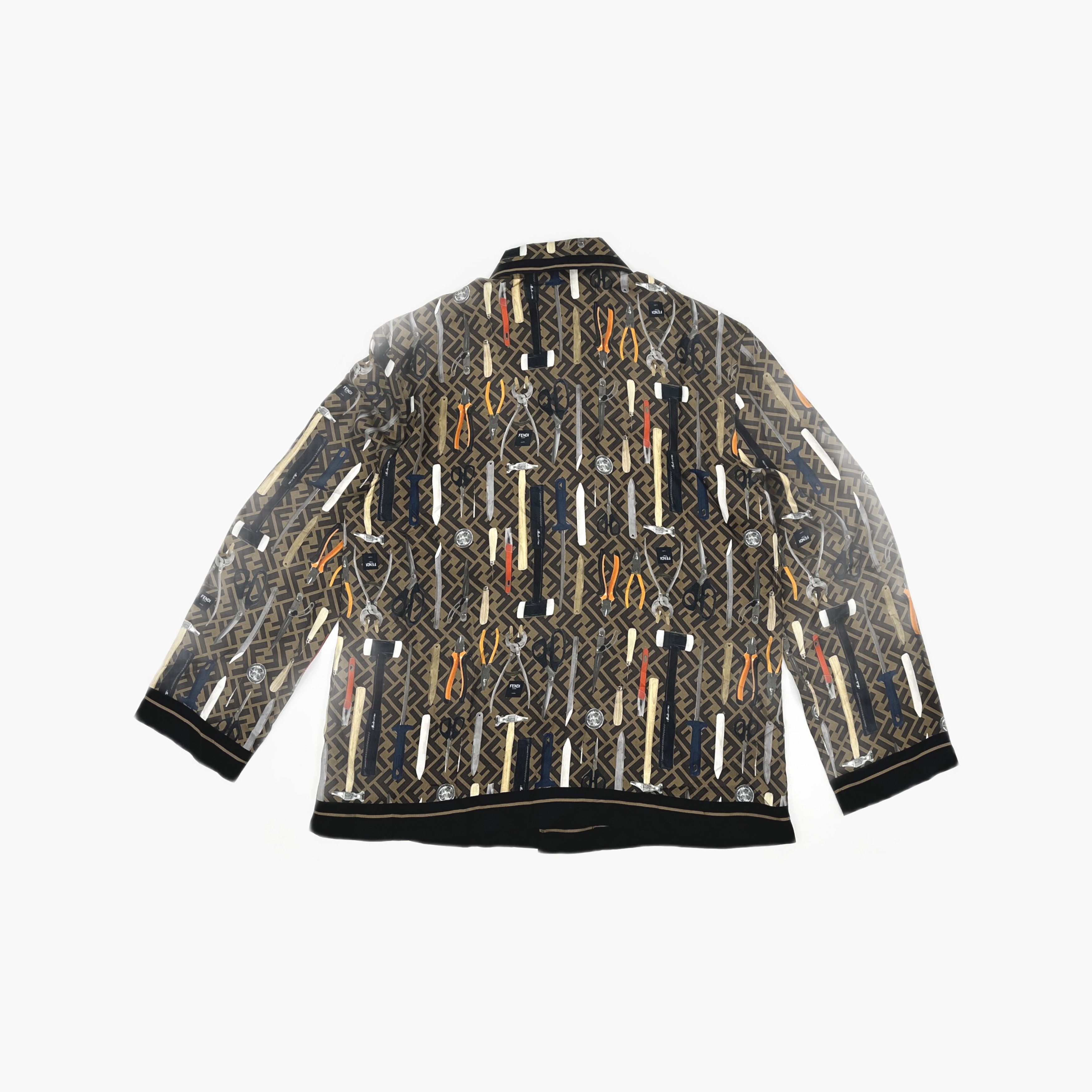 Fendi Fendi Tool Print Button Up Shirt IT 50 Size US M / EU 48-50 / 2 - 2 Thumbnail