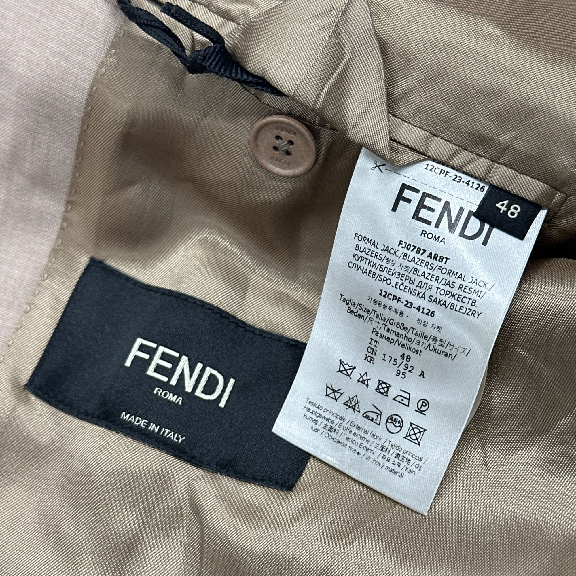 Fendi Fendi Single-Breasted Blazer Size 38R Size 38R - 3 Thumbnail
