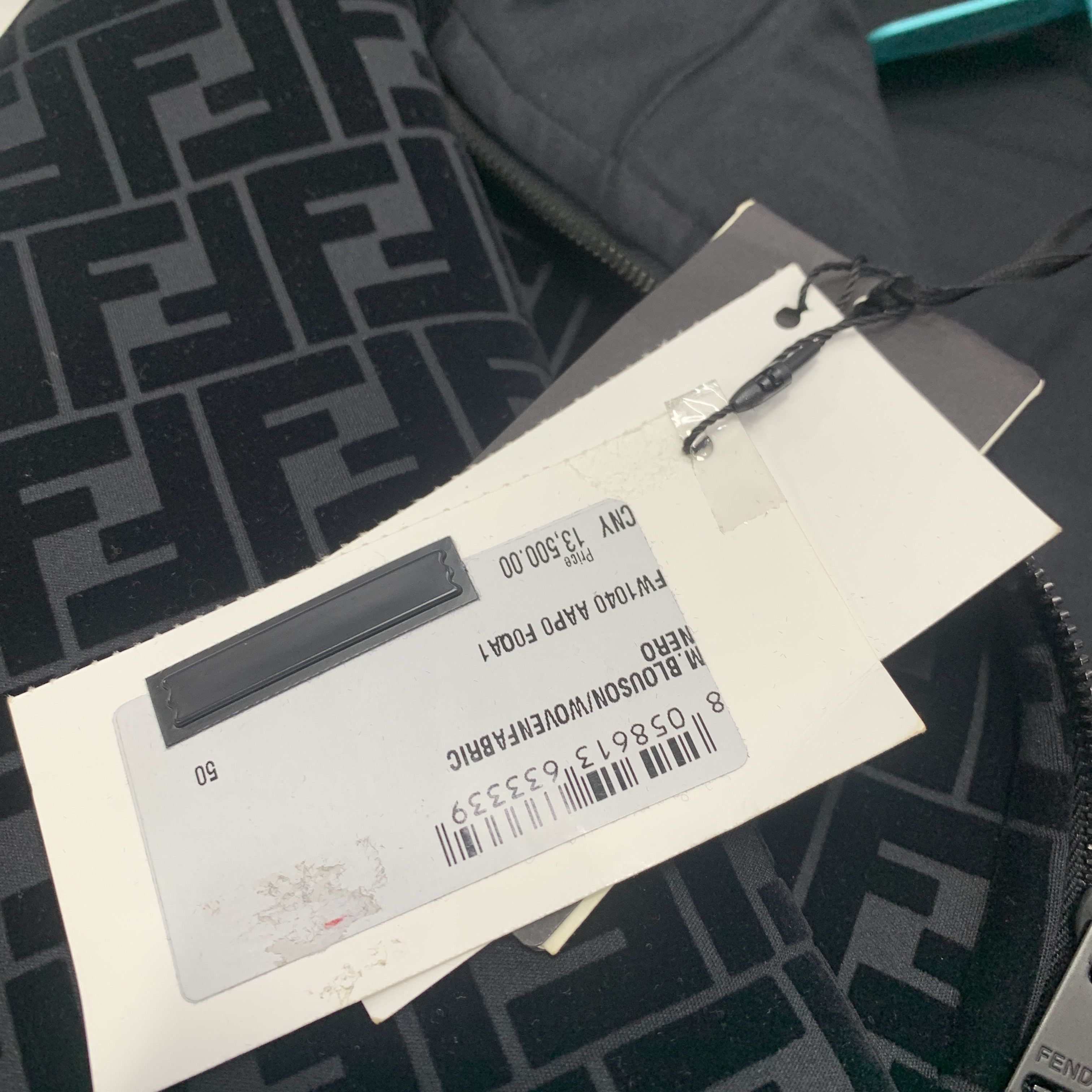 Fendi Fendi FF Logo Print Zip Hoodie Size M Size US M / EU 48-50 / 2 - 4 Thumbnail