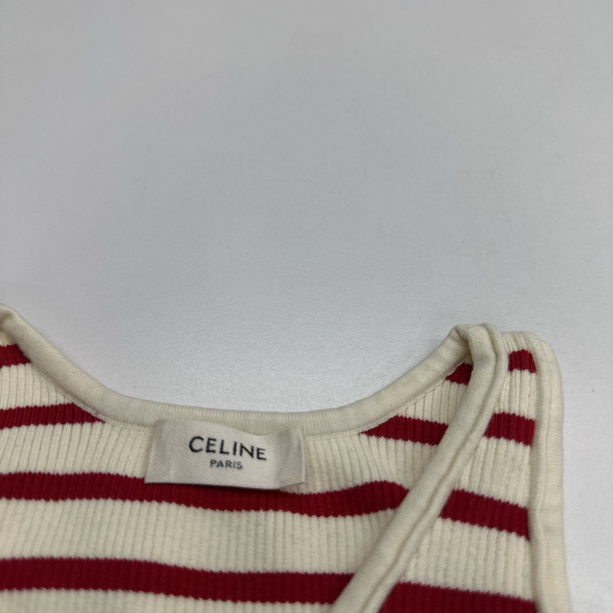 Celine CELINE Striped Logo Crop Top Size XS Size XS / US 0-2 / IT 36-38 - 3 Thumbnail