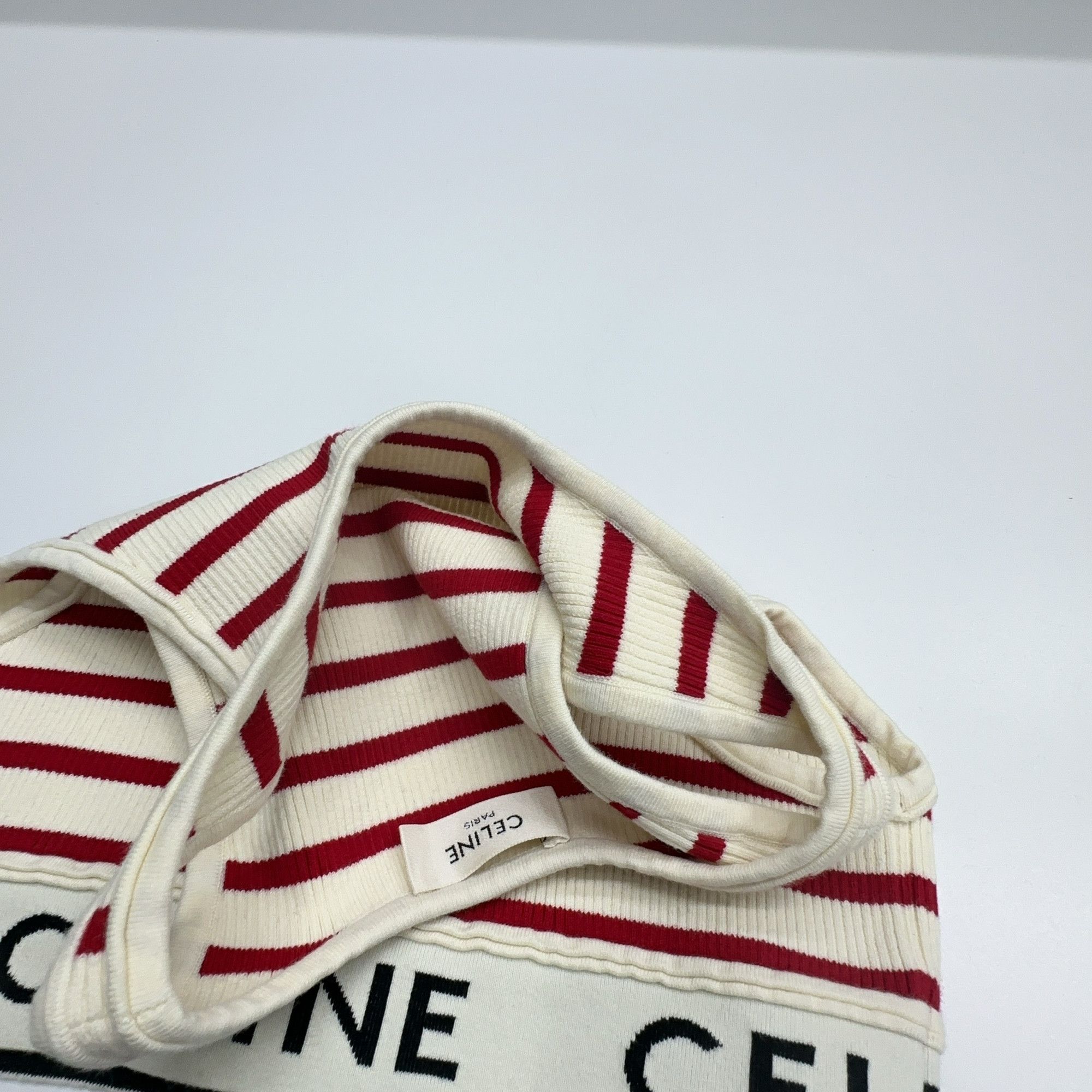 Celine CELINE Striped Logo Crop Top Size XS Size XS / US 0-2 / IT 36-38 - 7 Thumbnail