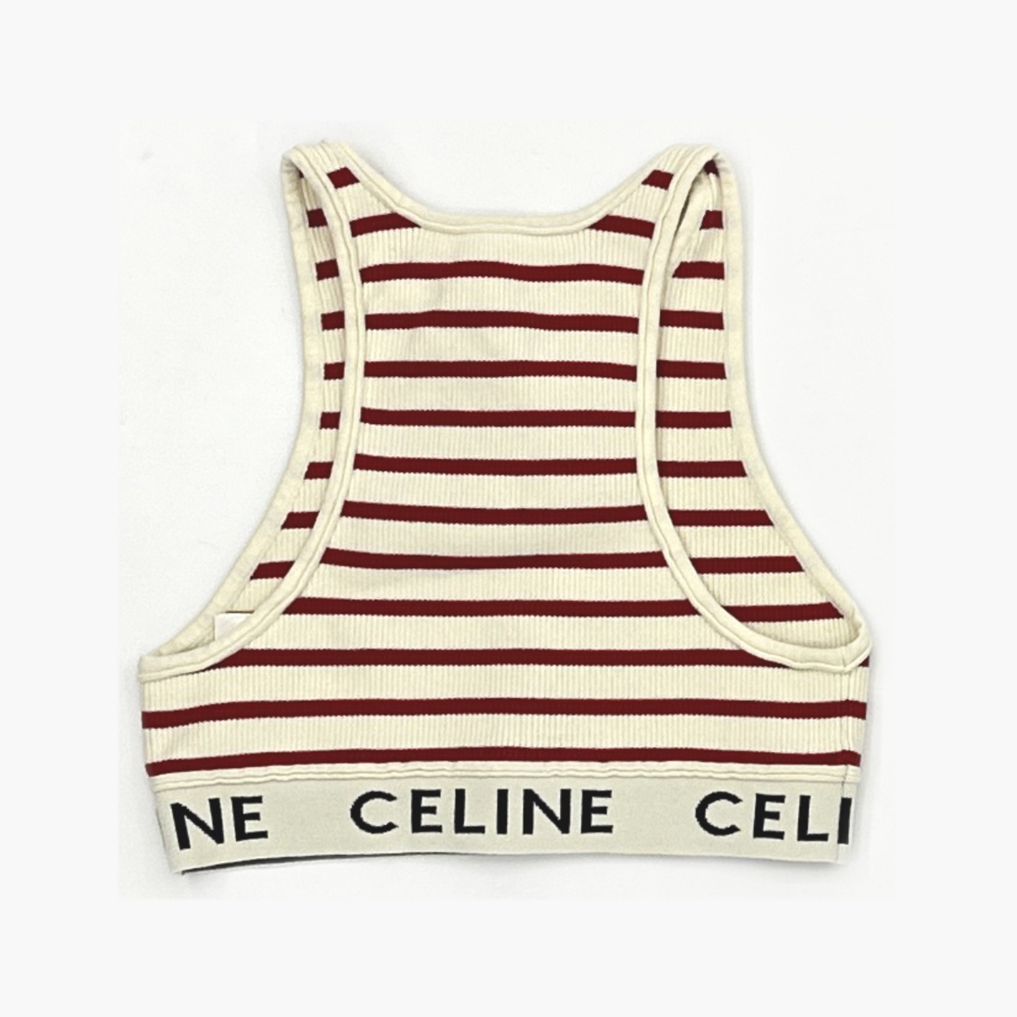 Celine CELINE Striped Logo Crop Top Size XS Size XS / US 0-2 / IT 36-38 - 2 Thumbnail