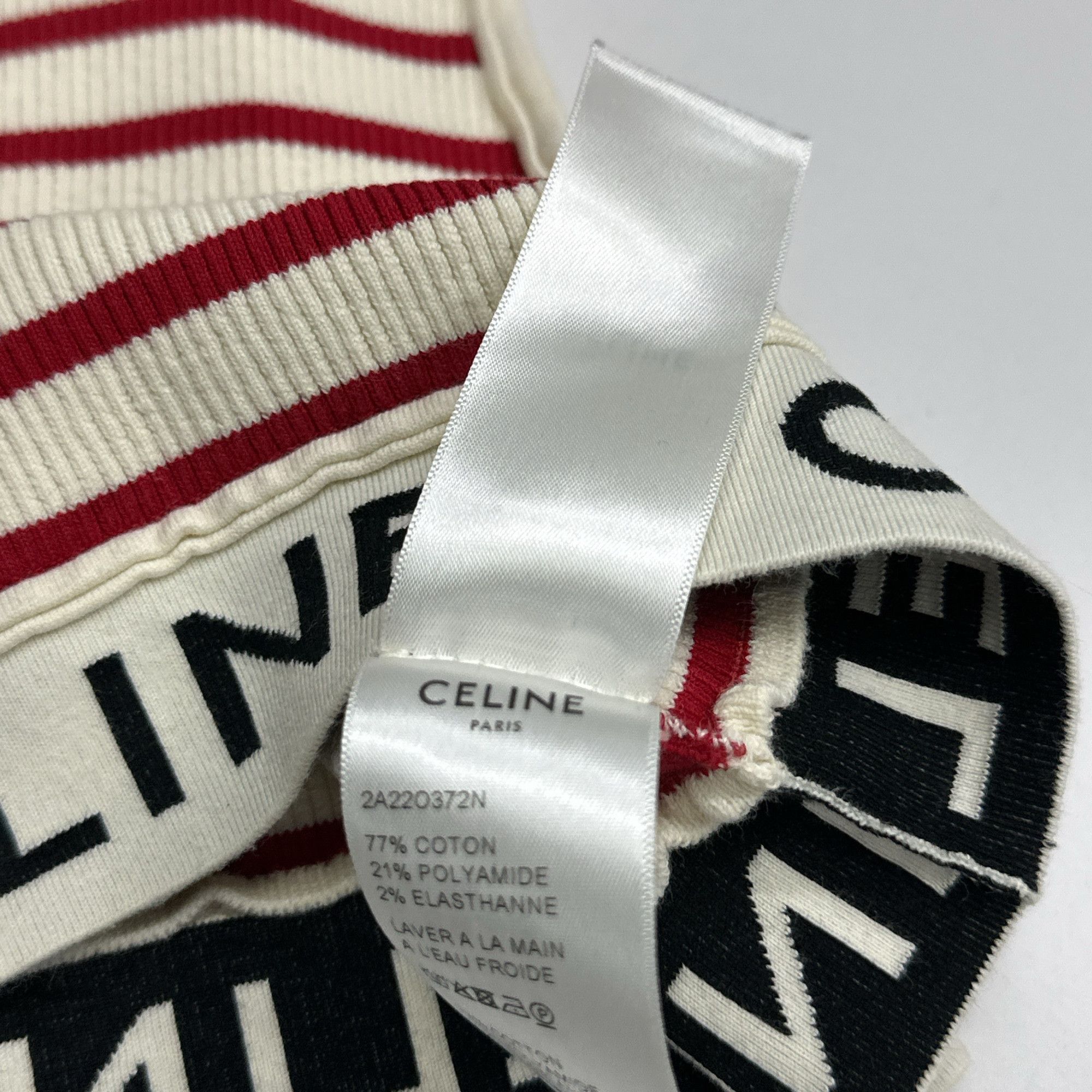 Celine CELINE Striped Logo Crop Top Size XS Size XS / US 0-2 / IT 36-38 - 5 Thumbnail