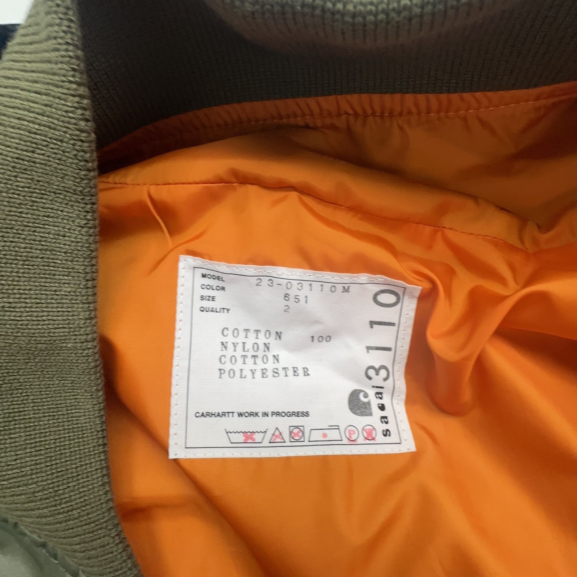 Sacai Sacai x Carhartt WIP Canvas Jacket Size M Size US M / EU 48-50 / 2 - 2 Thumbnail