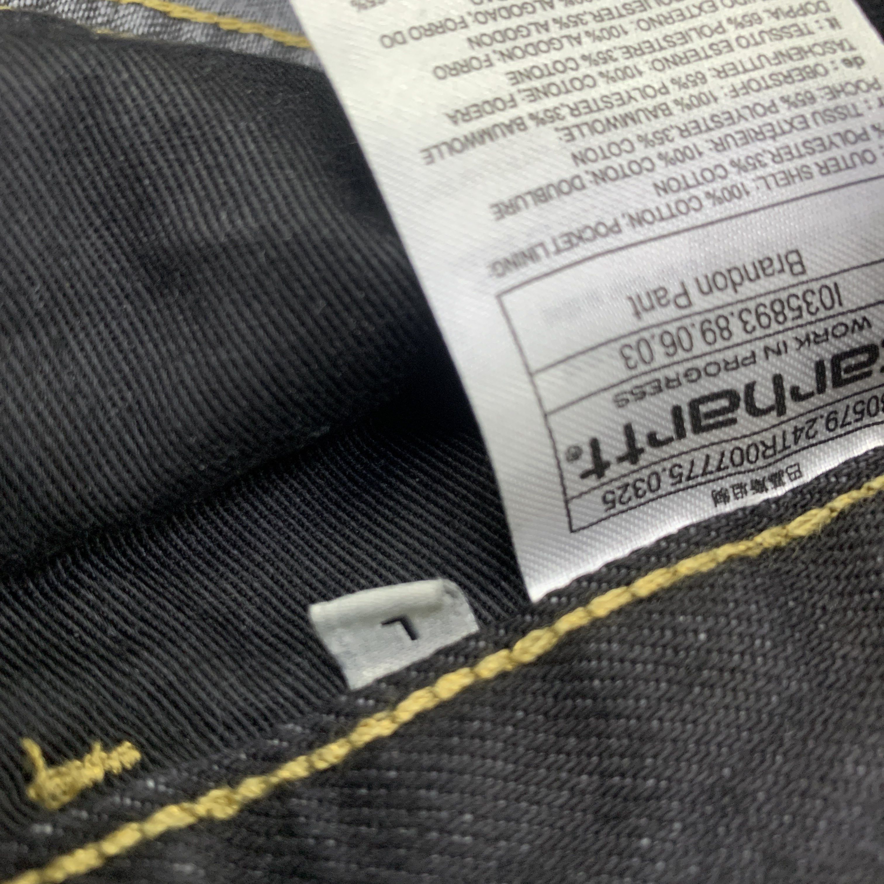 Carhartt Wip Carhartt WIP Black Brandon Denim Jeans Size L Size US 34 / EU 50 - 3 Thumbnail