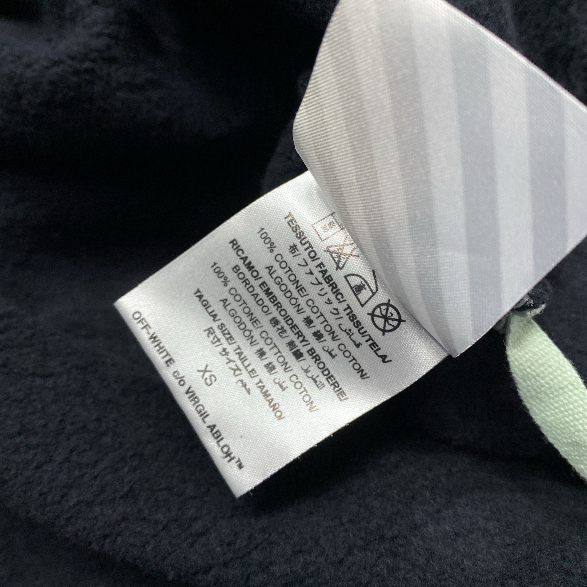 Off-White OFF-WHITE Embroidered Graphic Hoodie Black Size XS Size US XS / EU 42 / 0 - 6 Thumbnail
