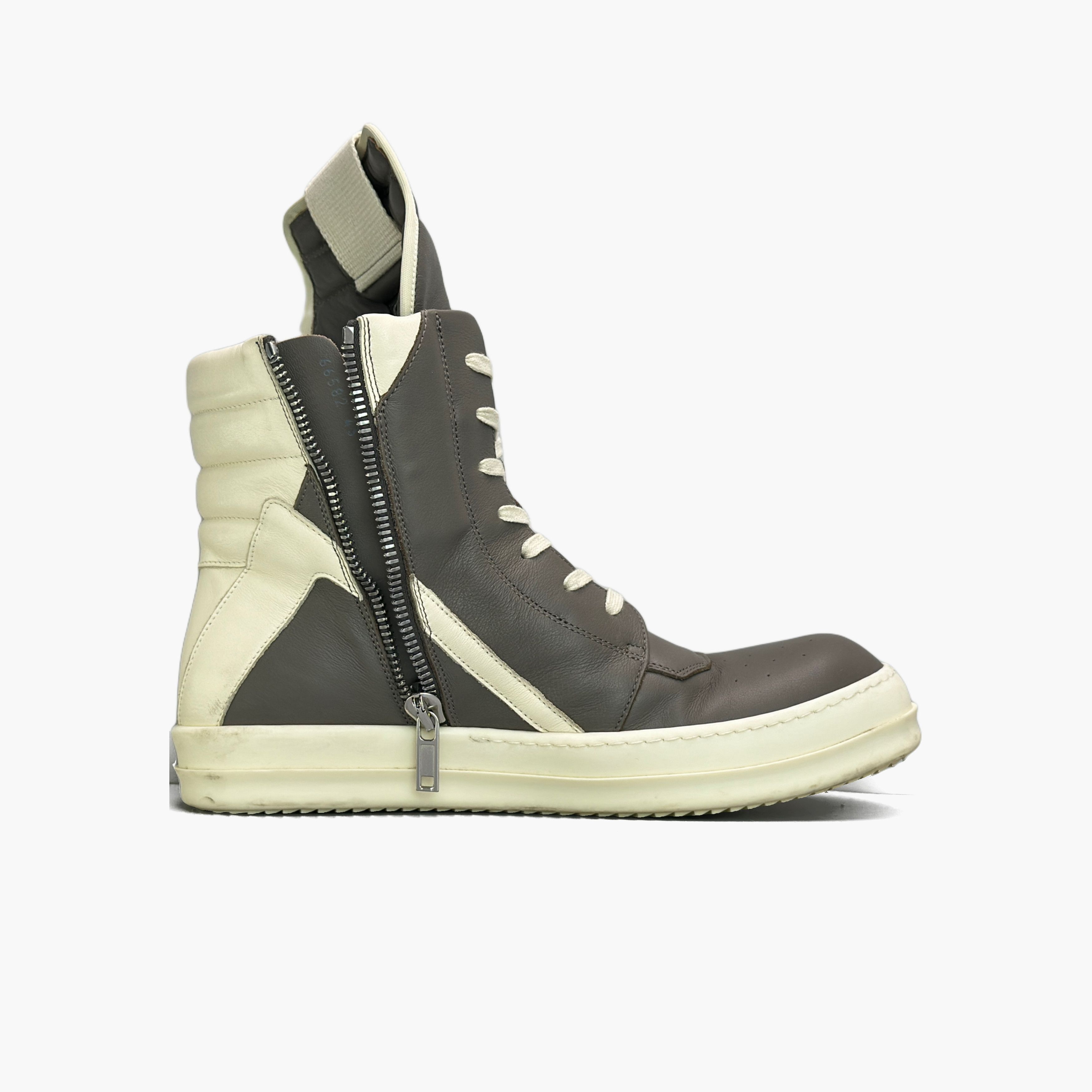 Rick Owens Rick Owens Leather Geobasket Hi-Top Sneakers US 10 Size US 10 / EU 43 - 2 Thumbnail