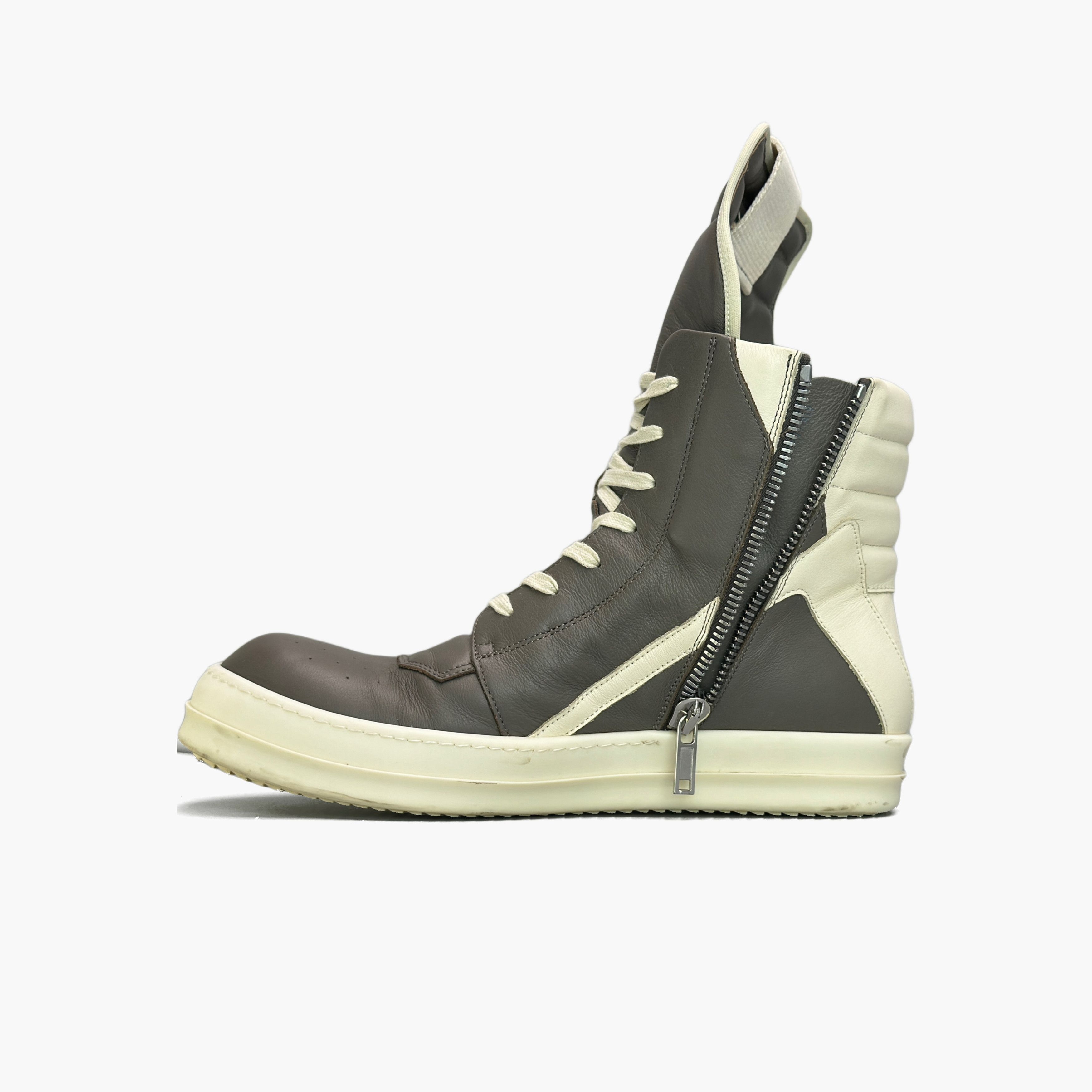 Rick Owens Rick Owens Leather Geobasket Hi-Top Sneakers US 10 Size US 10 / EU 43 - 3 Thumbnail