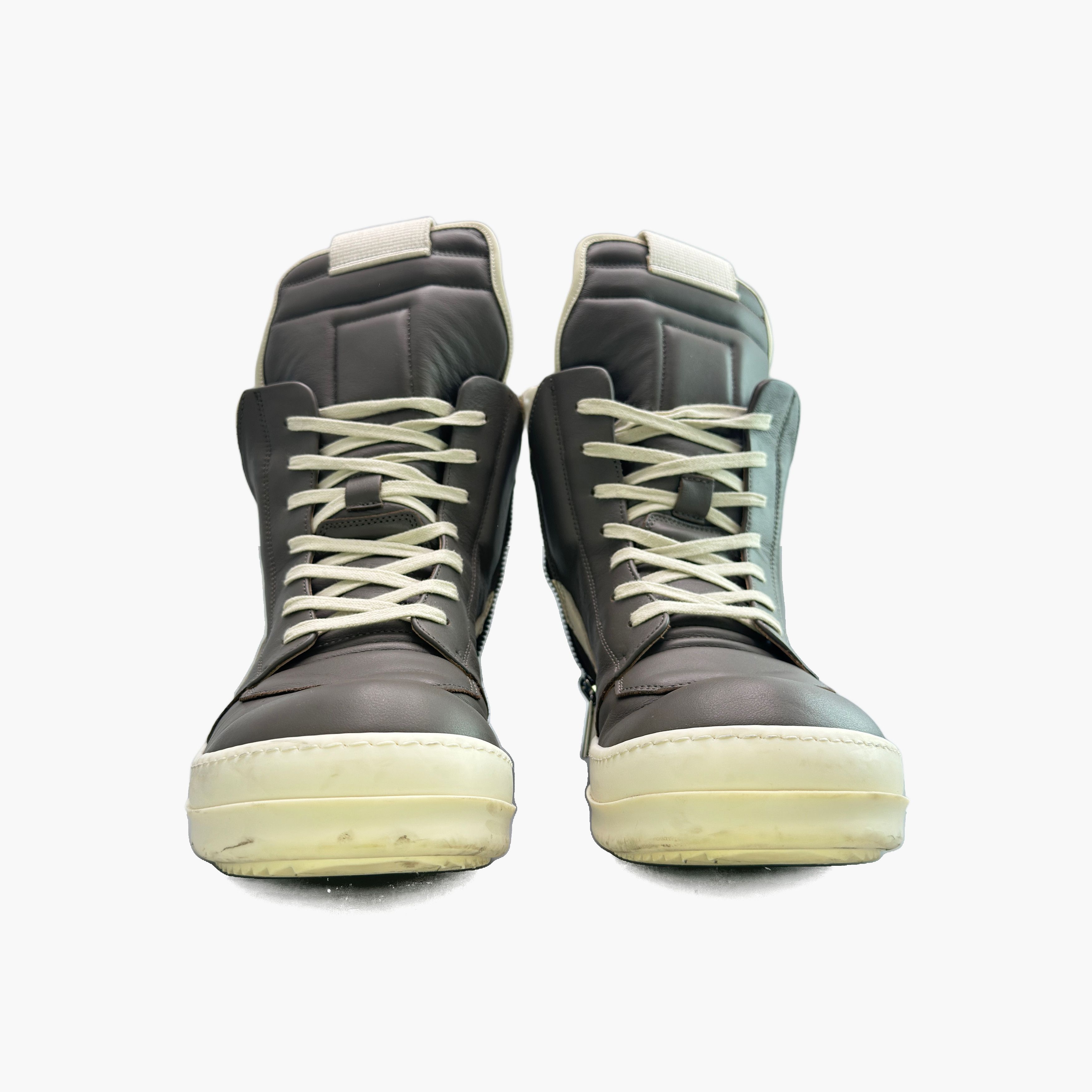 Rick Owens Rick Owens Leather Geobasket Hi-Top Sneakers US 10 Size US 10 / EU 43 - 5 Thumbnail