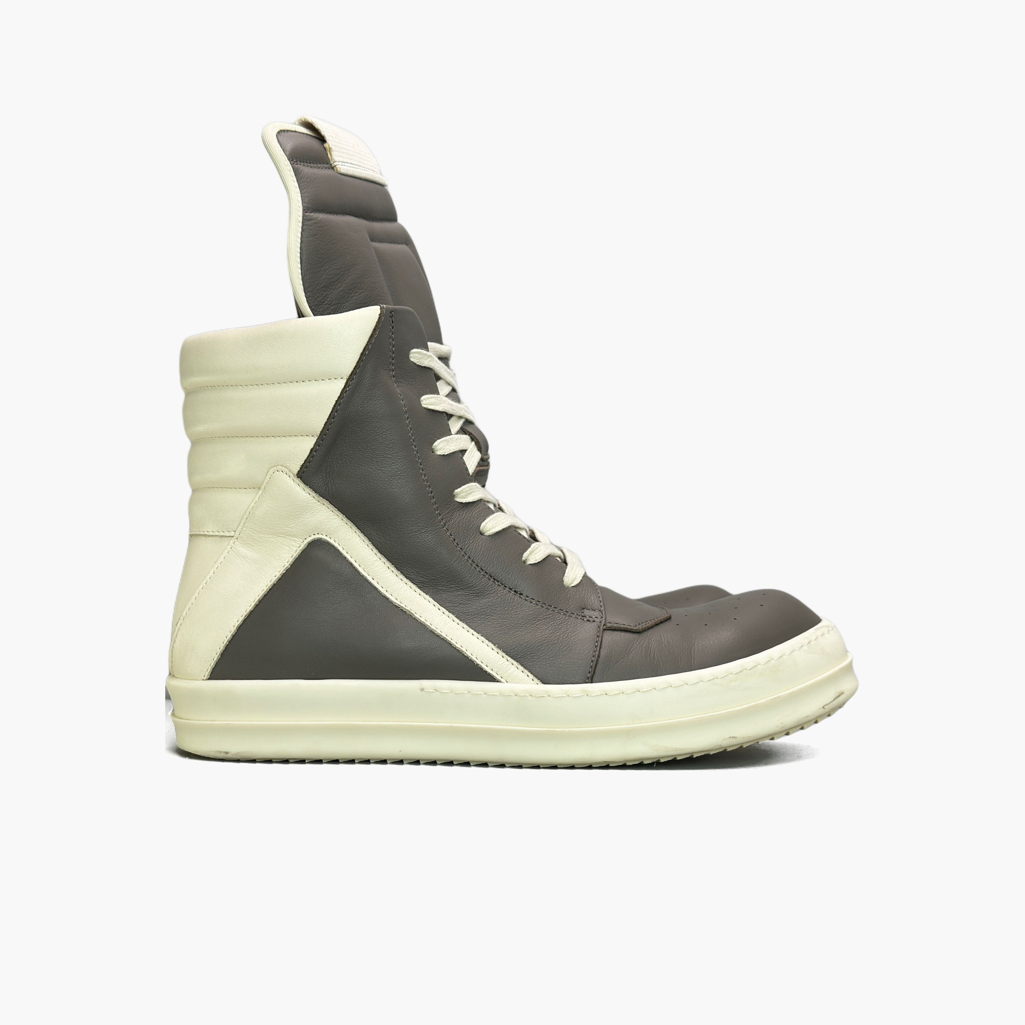 Rick Owens Rick Owens Leather Geobasket Hi-Top Sneakers US 10 Size US 10 / EU 43 - 4 Thumbnail