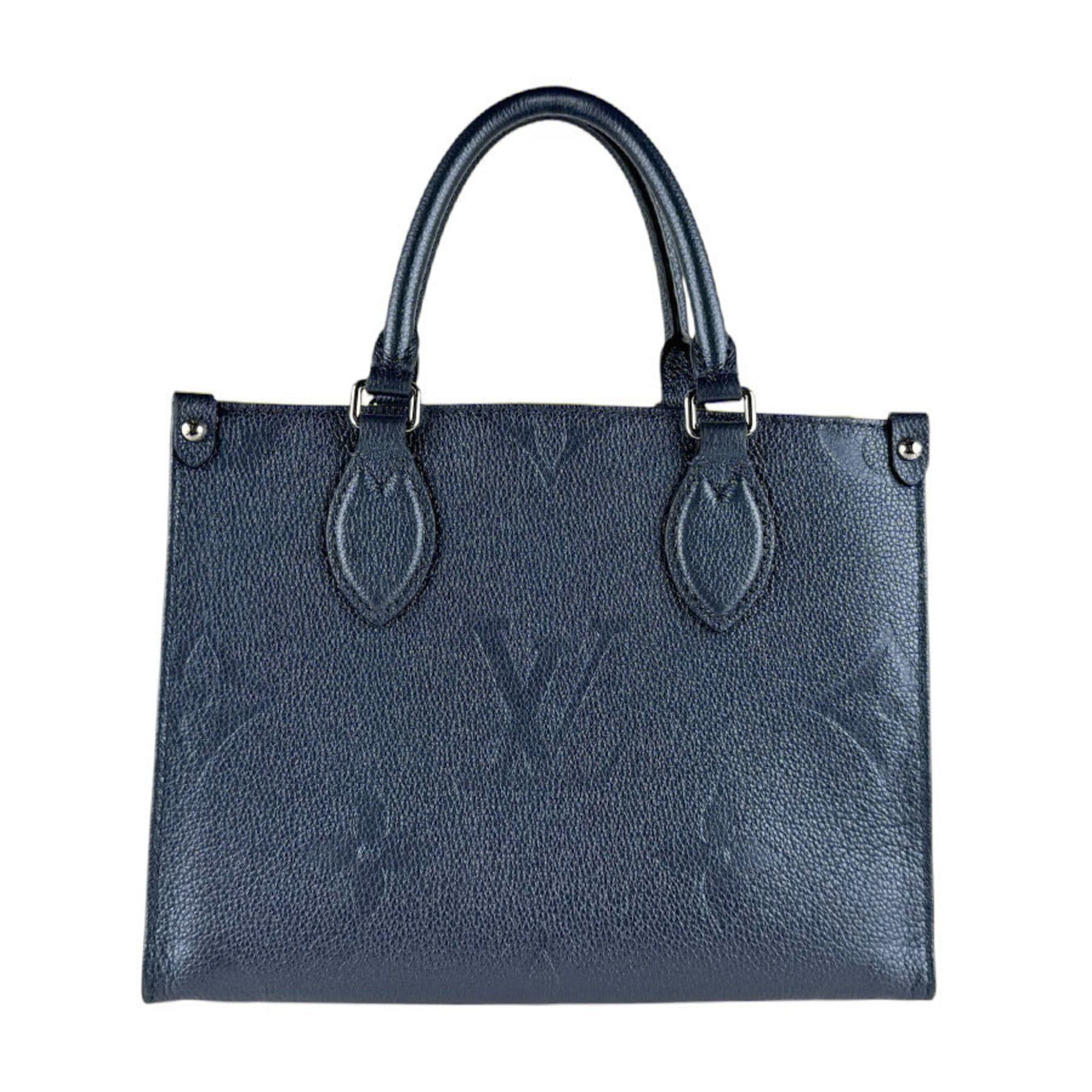 Louis Vuitton Louis Vuitton Handbag Shoulder Bag Monogram Empreinte OnTheGo PM Metallic Blue Women's M58956 z9673 Size ONE SIZE - 3 Thumbnail