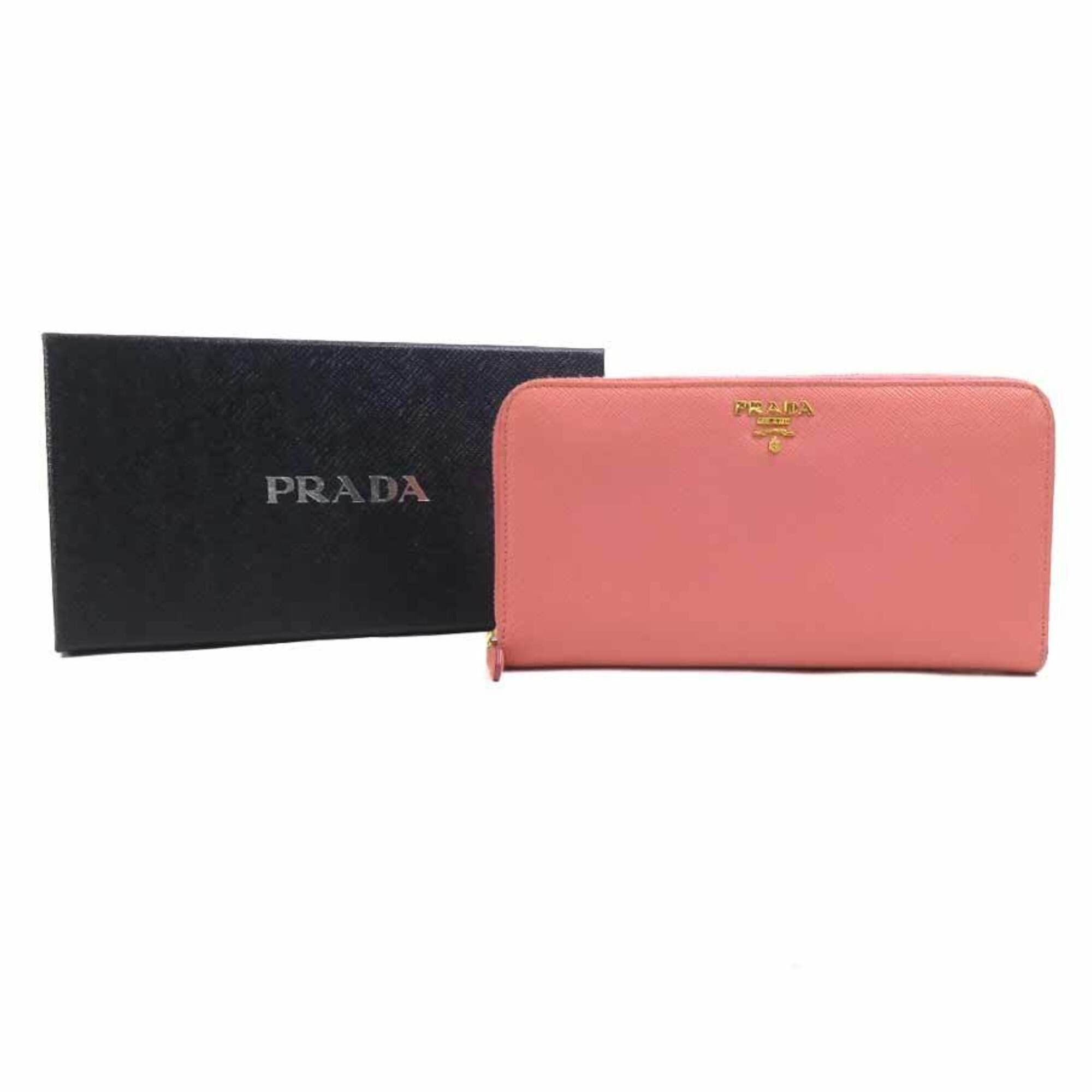 Prada Prada Round Zip Long Wallet Leather Pink Women's r11175a Size ONE SIZE - 17 Thumbnail