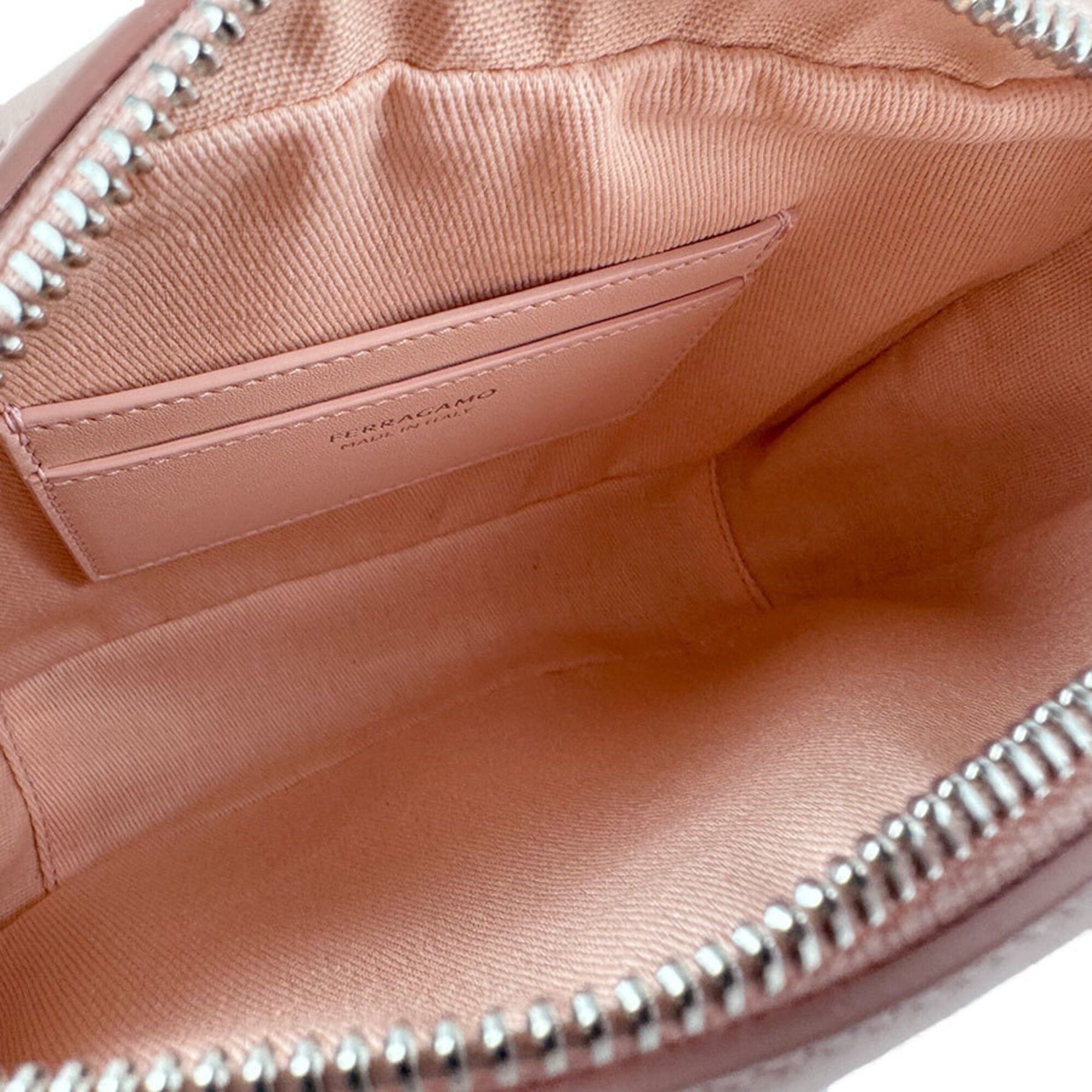 Salvatore Ferragamo Salvatore Ferragamo shoulder bag, Gancini design, leather, pink, women's, z9681 Size ONE SIZE - 5 Thumbnail