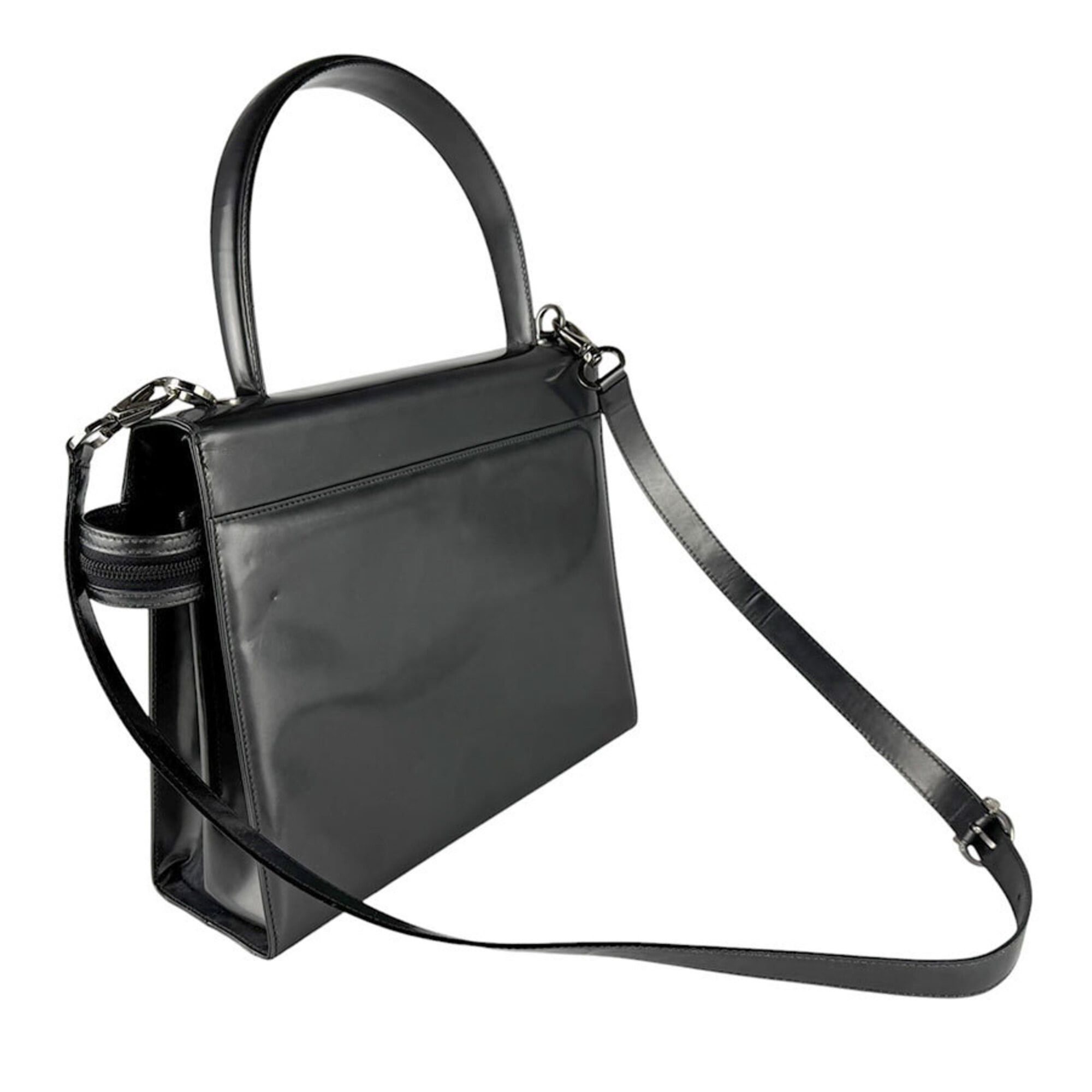 Salvatore Ferragamo Salvatore Ferragamo handbag/shoulder bag, patent leather, green, women's, z9654 Size ONE SIZE - 11 Thumbnail