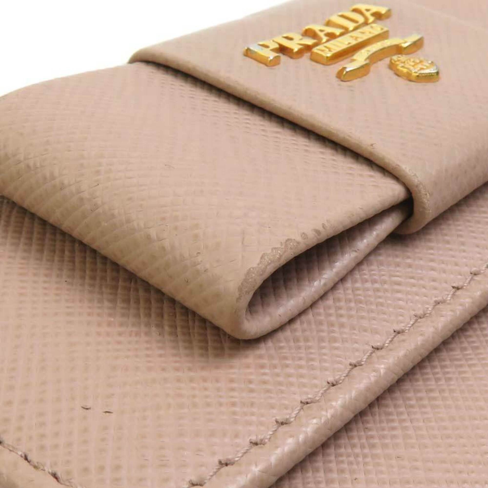 Other Prada Tri-fold Wallet Leather Beige Women's r11178a Size ONE SIZE - 10 Thumbnail