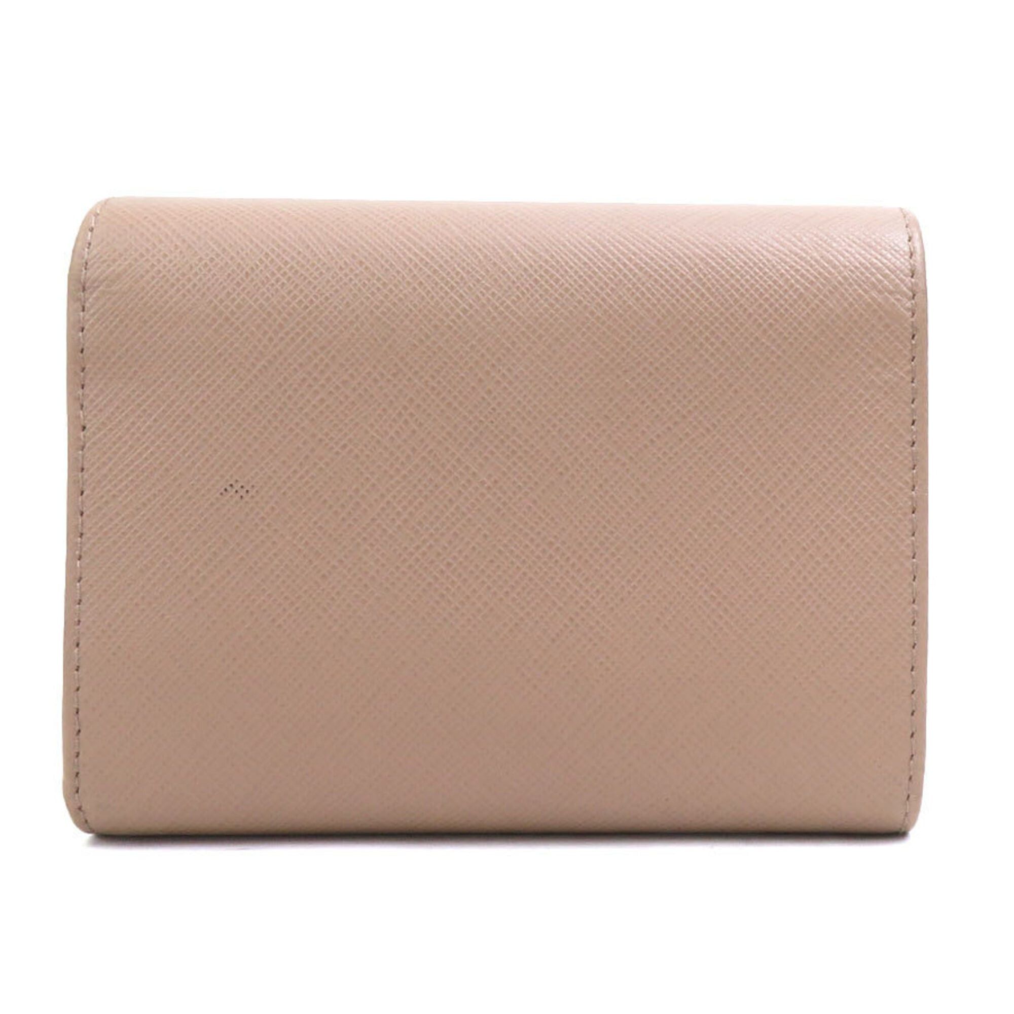 Other Prada Tri-fold Wallet Leather Beige Women's r11178a Size ONE SIZE - 3 Thumbnail