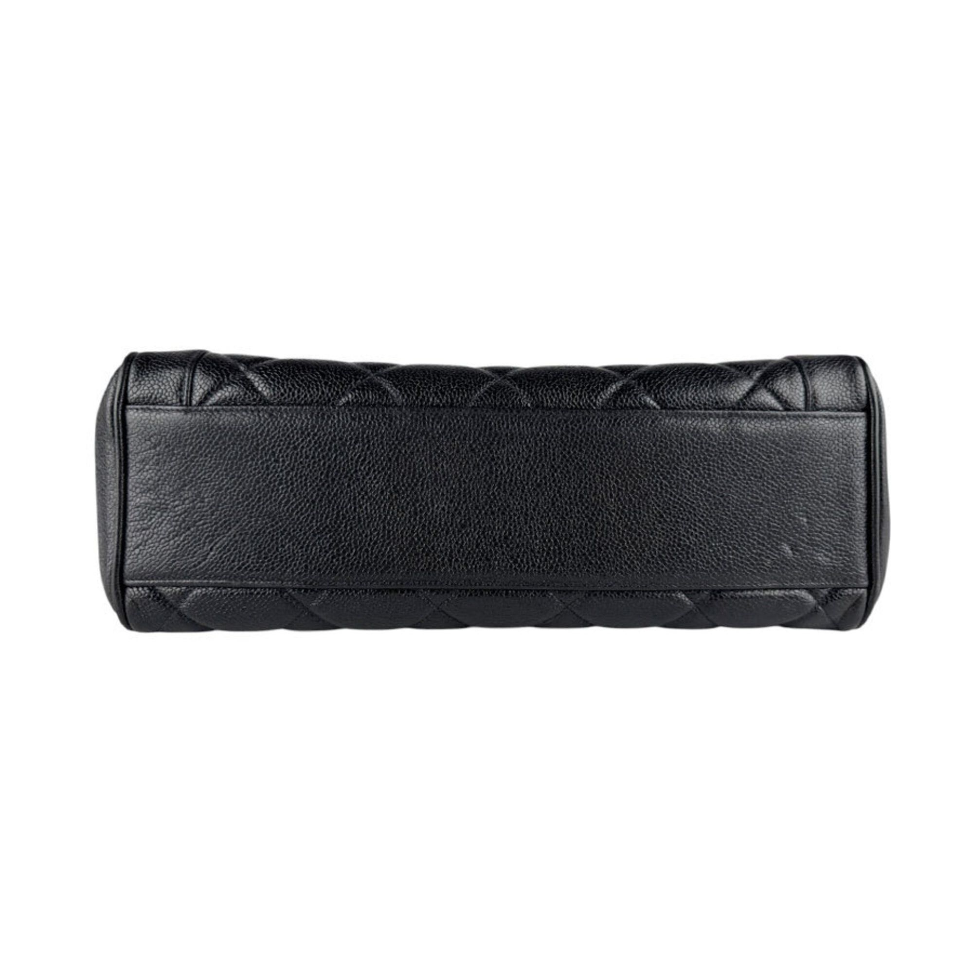 Chanel Chanel handbag, caviar leather, black and gold, women's, z9693 Size ONE SIZE - 4 Thumbnail
