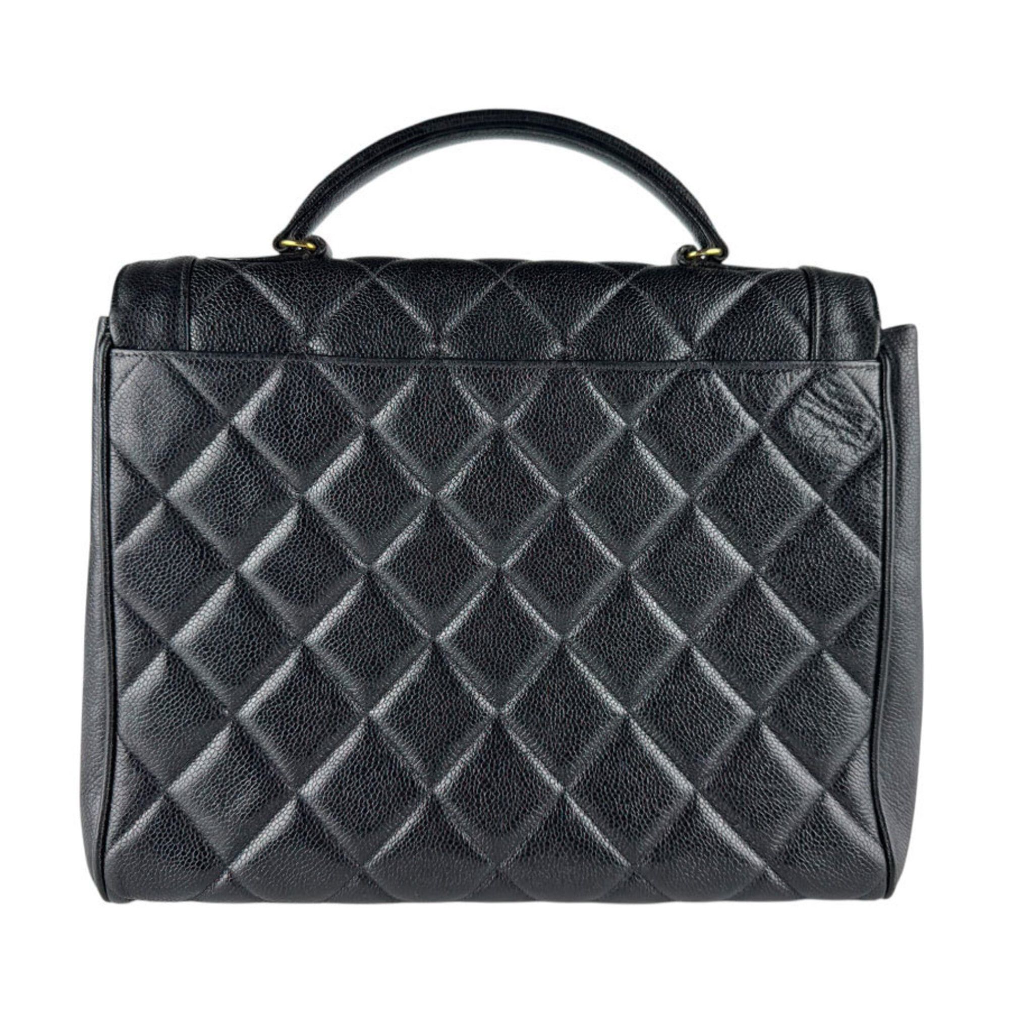 Chanel Chanel handbag, caviar leather, black and gold, women's, z9693 Size ONE SIZE - 3 Thumbnail