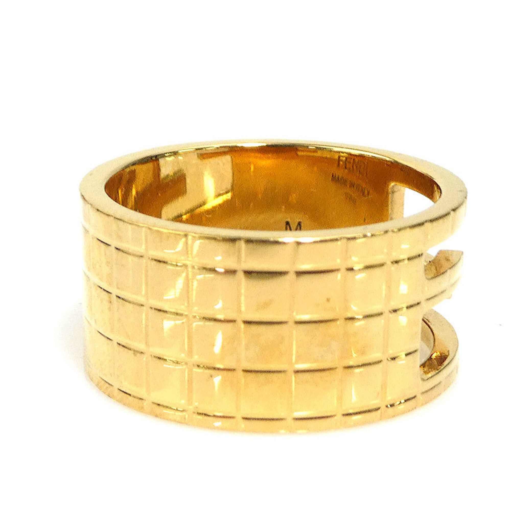 Fendi Fendi ring, metal, gold, for men and women, size 1, r11182 Size ONE SIZE - 2 Thumbnail