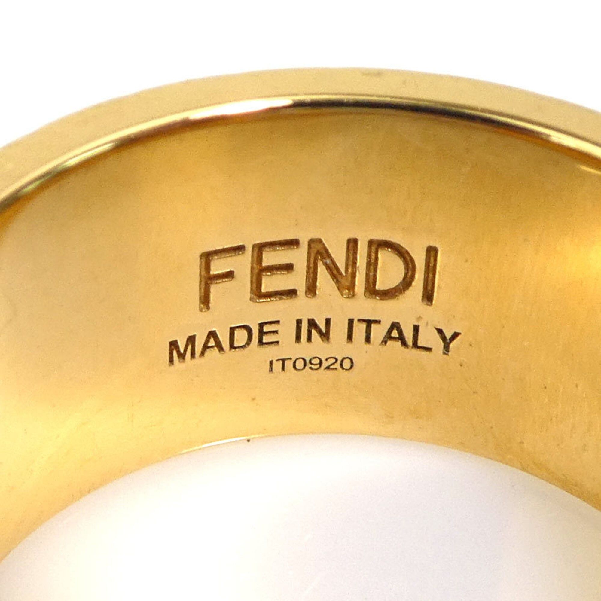 Fendi Fendi ring, metal, gold, for men and women, size 1, r11182 Size ONE SIZE - 6 Thumbnail