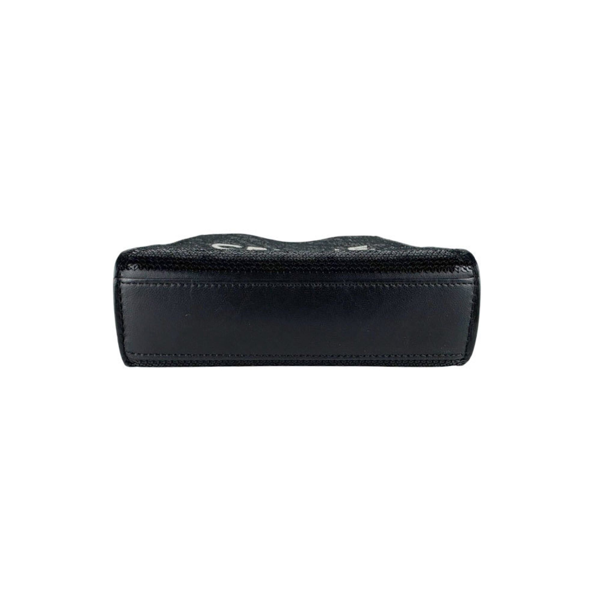 Celine Celine Shoulder Bag Mini Vertical Cabas Sequin Leather Black Women's z9696 Size ONE SIZE - 4 Thumbnail
