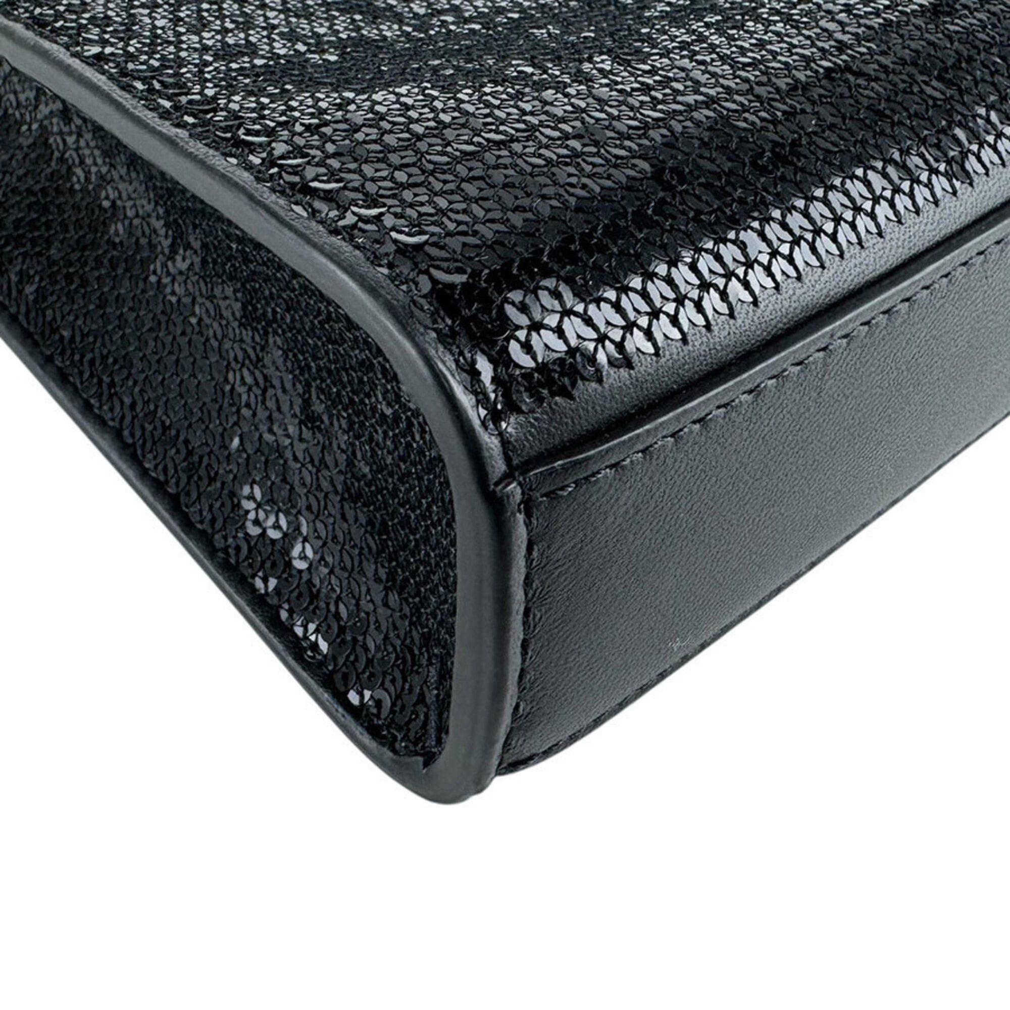 Celine Celine Shoulder Bag Mini Vertical Cabas Sequin Leather Black Women's z9696 Size ONE SIZE - 8 Thumbnail