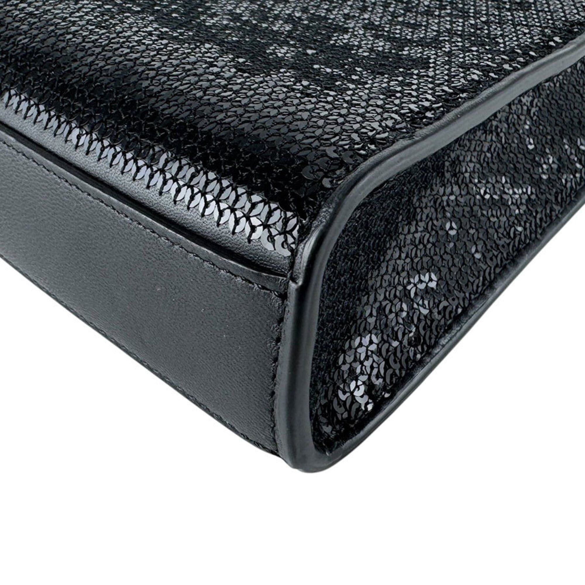 Celine Celine Shoulder Bag Mini Vertical Cabas Sequin Leather Black Women's z9696 Size ONE SIZE - 9 Thumbnail