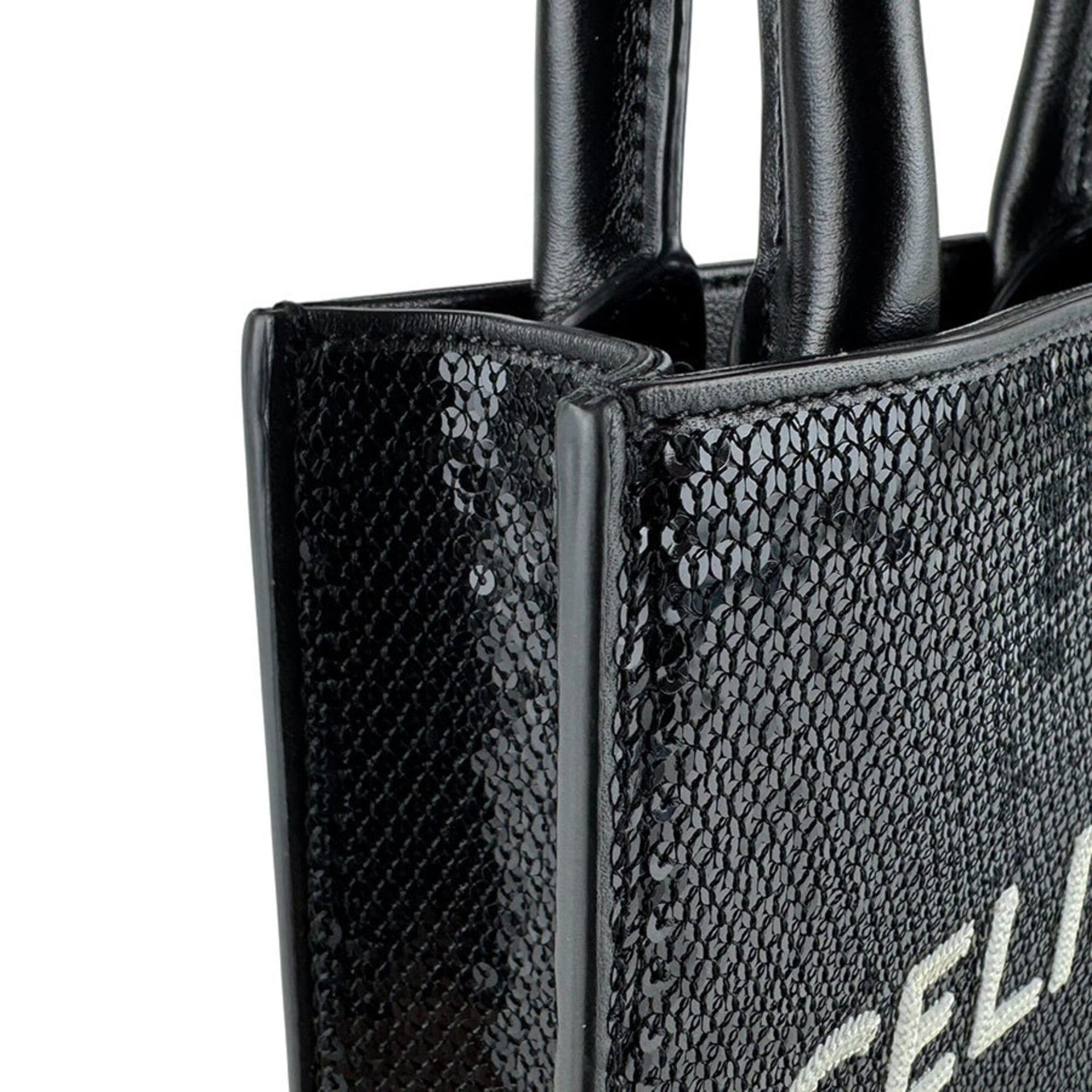 Celine Celine Shoulder Bag Mini Vertical Cabas Sequin Leather Black Women's z9696 Size ONE SIZE - 6 Thumbnail