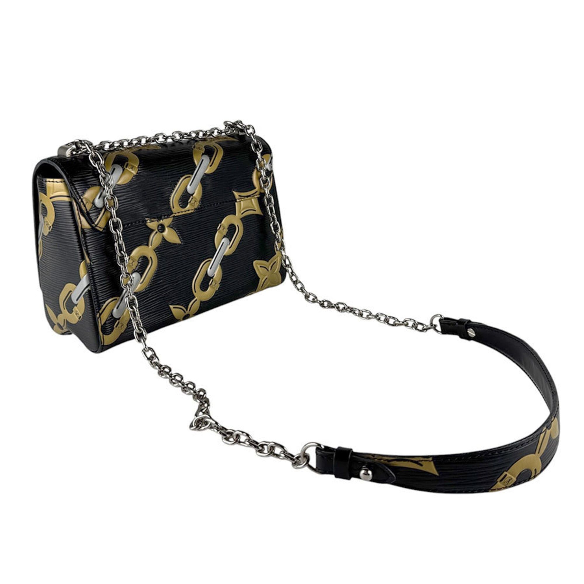 Louis Vuitton Louis Vuitton Shoulder Bag Epi Twist MM Leather Black Gold Silver Women's M42454 z9698 Size ONE SIZE - 10 Thumbnail