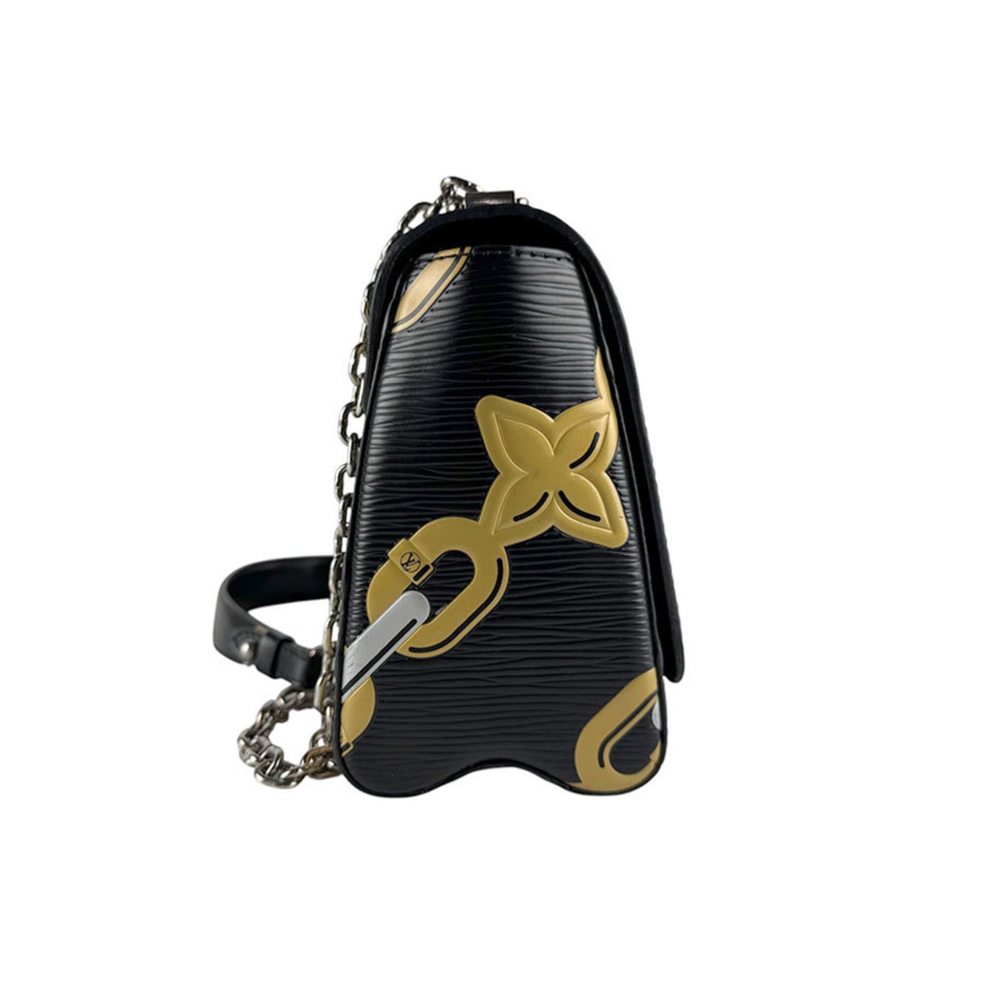 Louis Vuitton Louis Vuitton Shoulder Bag Epi Twist MM Leather Black Gold Silver Women's M42454 z9698 Size ONE SIZE - 2 Thumbnail