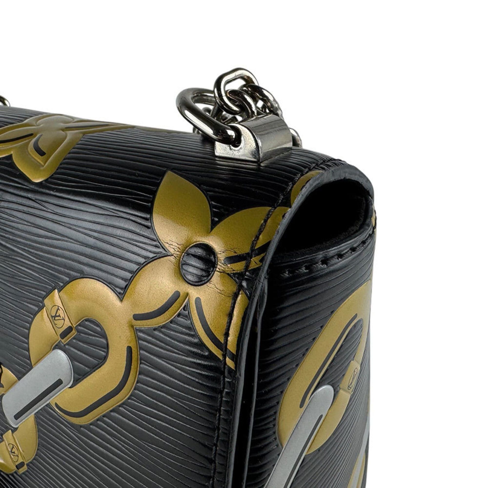 Louis Vuitton Louis Vuitton Shoulder Bag Epi Twist MM Leather Black Gold Silver Women's M42454 z9698 Size ONE SIZE - 7 Thumbnail